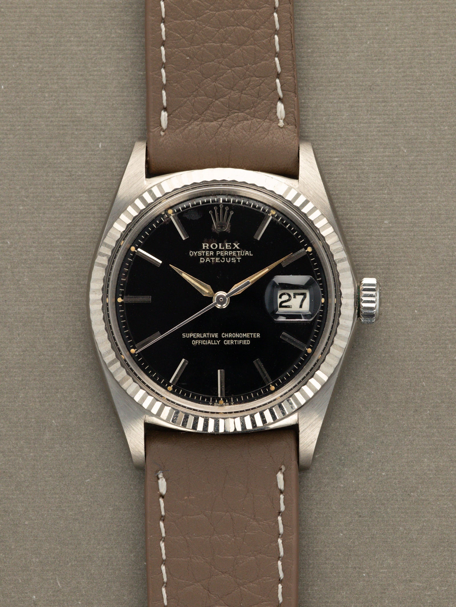 Rolex Datejust Ref. 1601/9 - White Gold Black 'Gilt' Dial