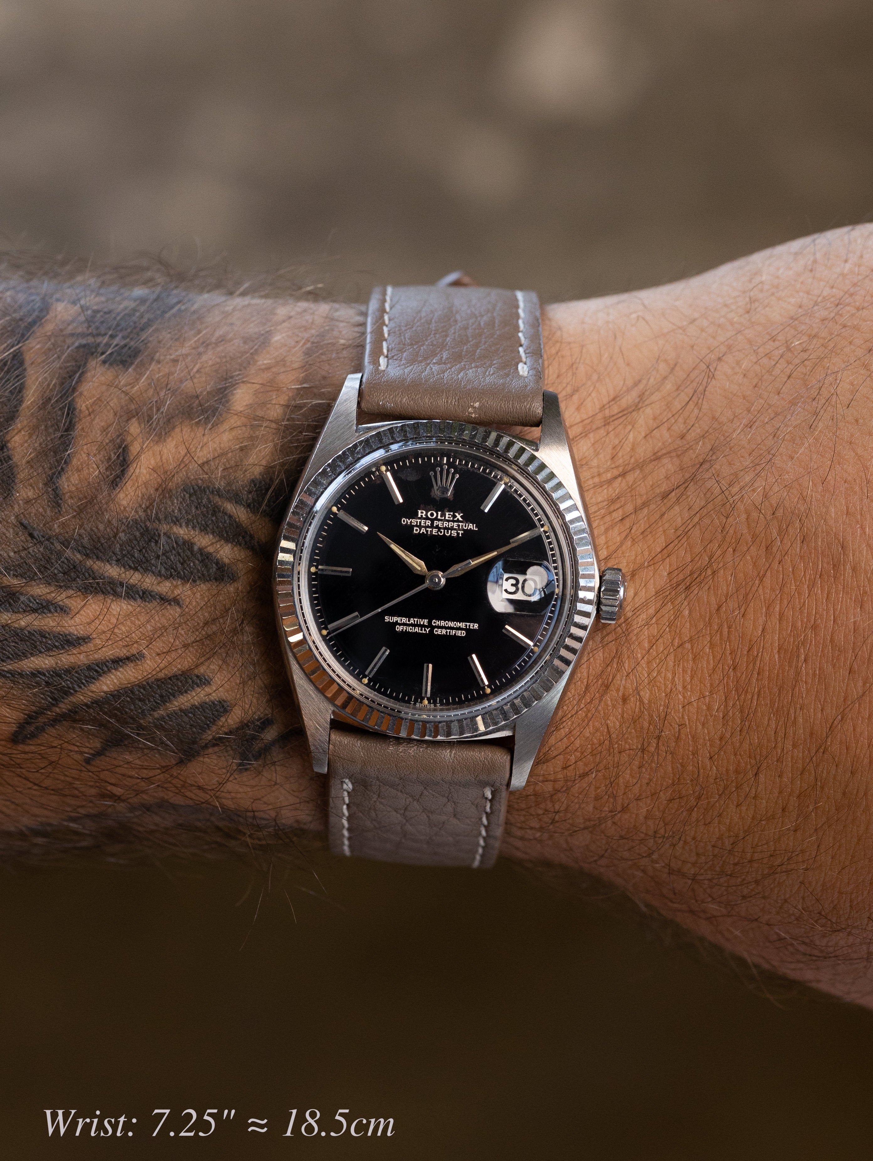 Rolex Datejust Ref. 1601/9 - White Gold Black 'Gilt' Dial