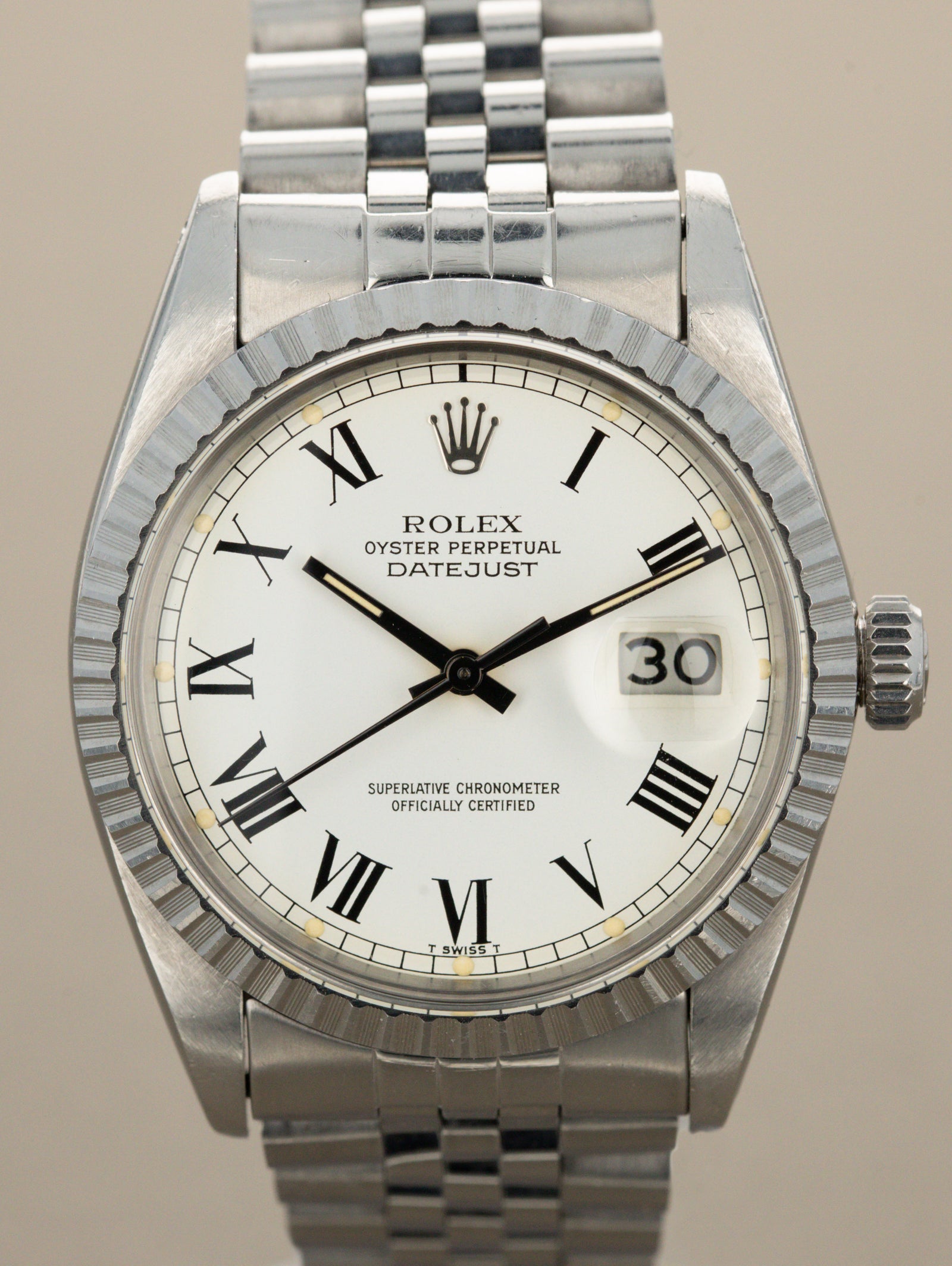 Rolex Datejust Ref. 16030 - White 'Buckley' Dial Unpolished