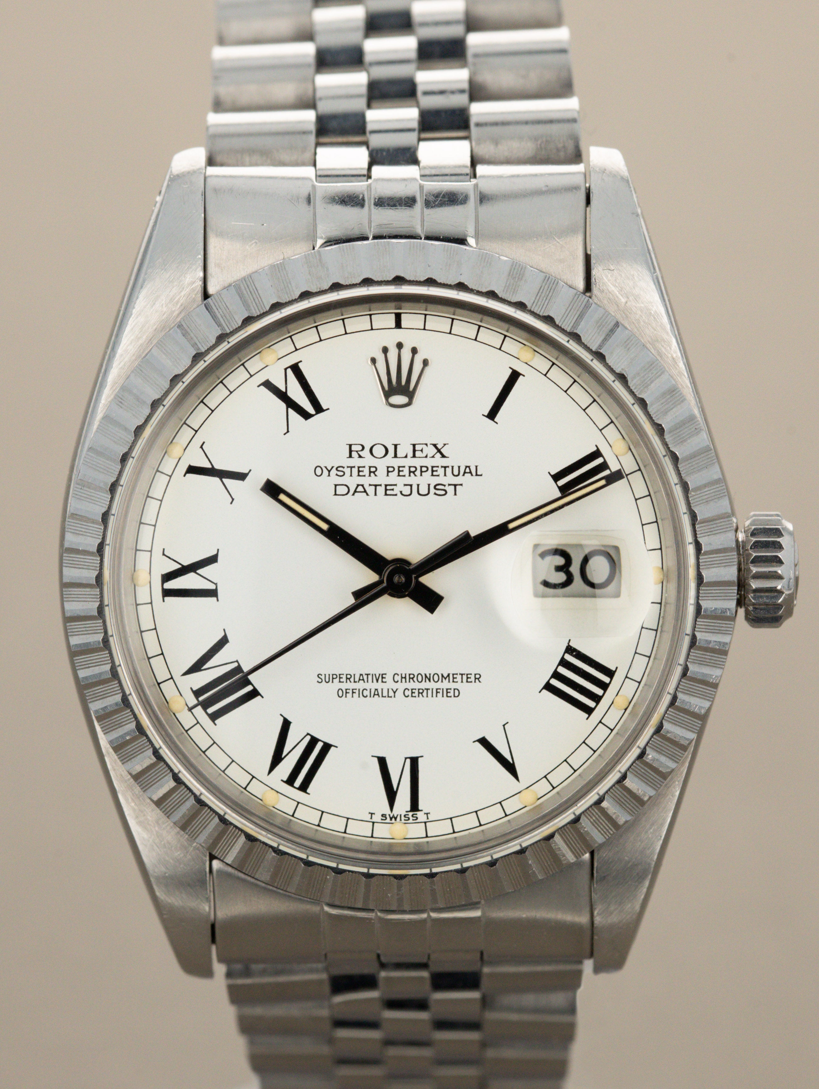 Rolex Datejust Ref. 16030 - White 'Buckley' Dial Unpolished