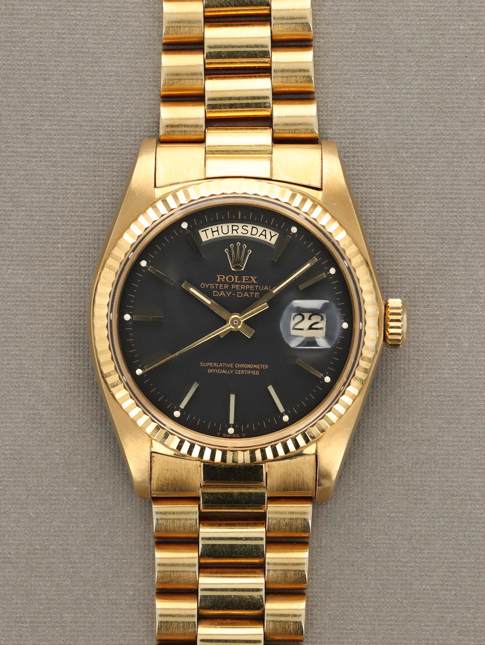 Rolex Day-Date Ref. 1803 Matte Black Double Punched Papers