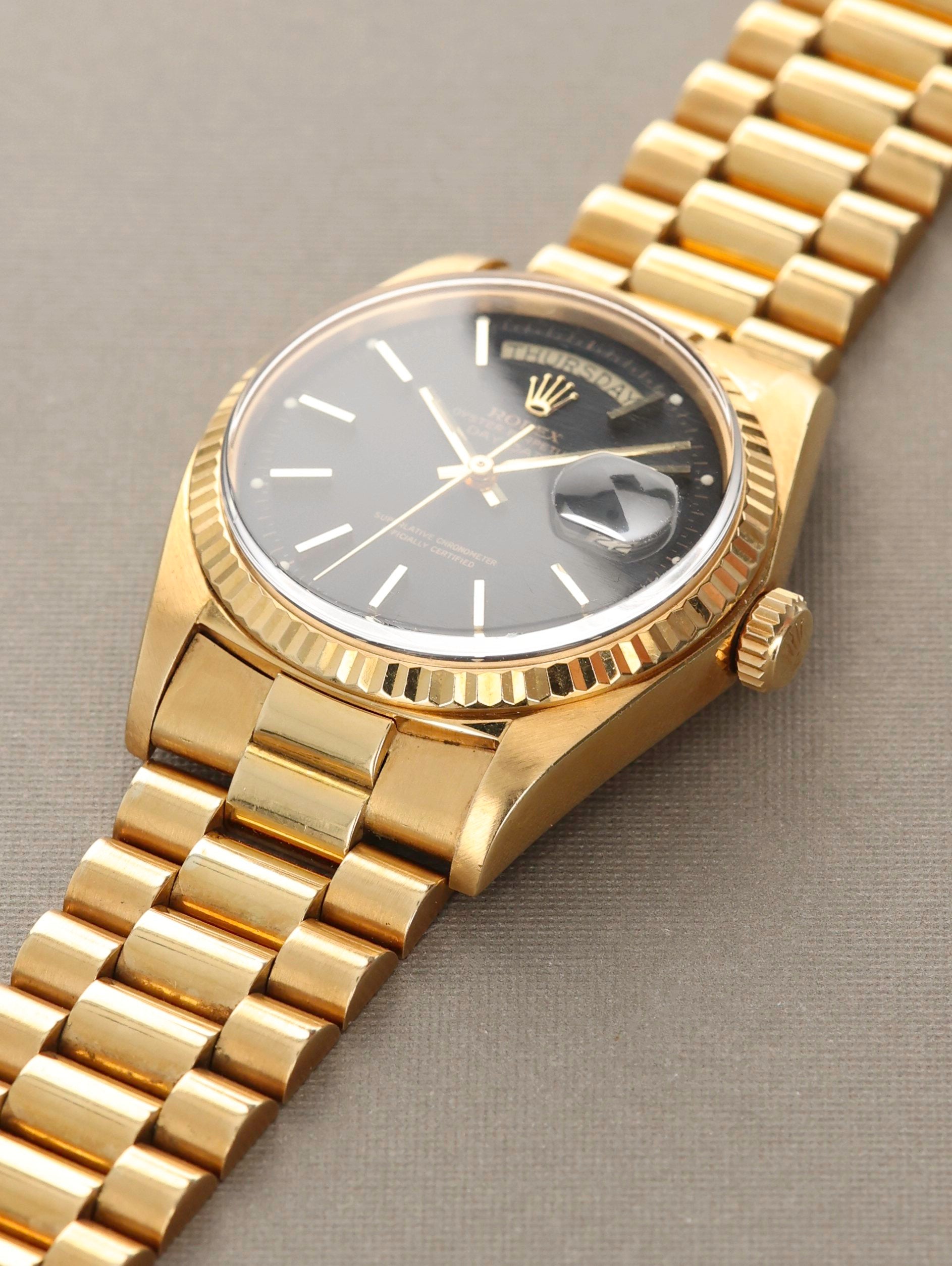 Rolex Day-Date Ref. 1803 Matte Black Double Punched Papers