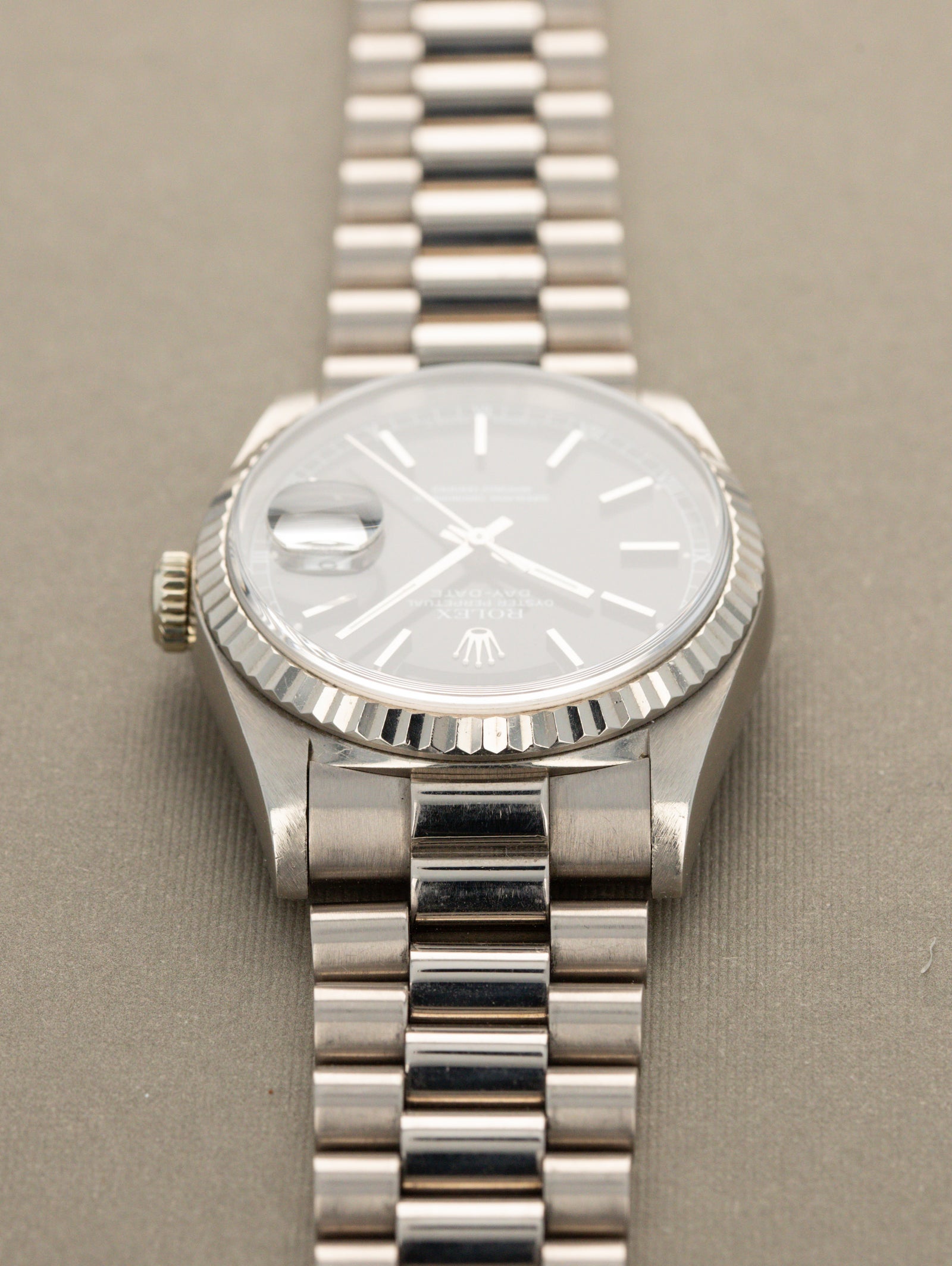 Rolex Day-Date Ref. 18239 - 'Double Quickset' Black Dial Unpolished