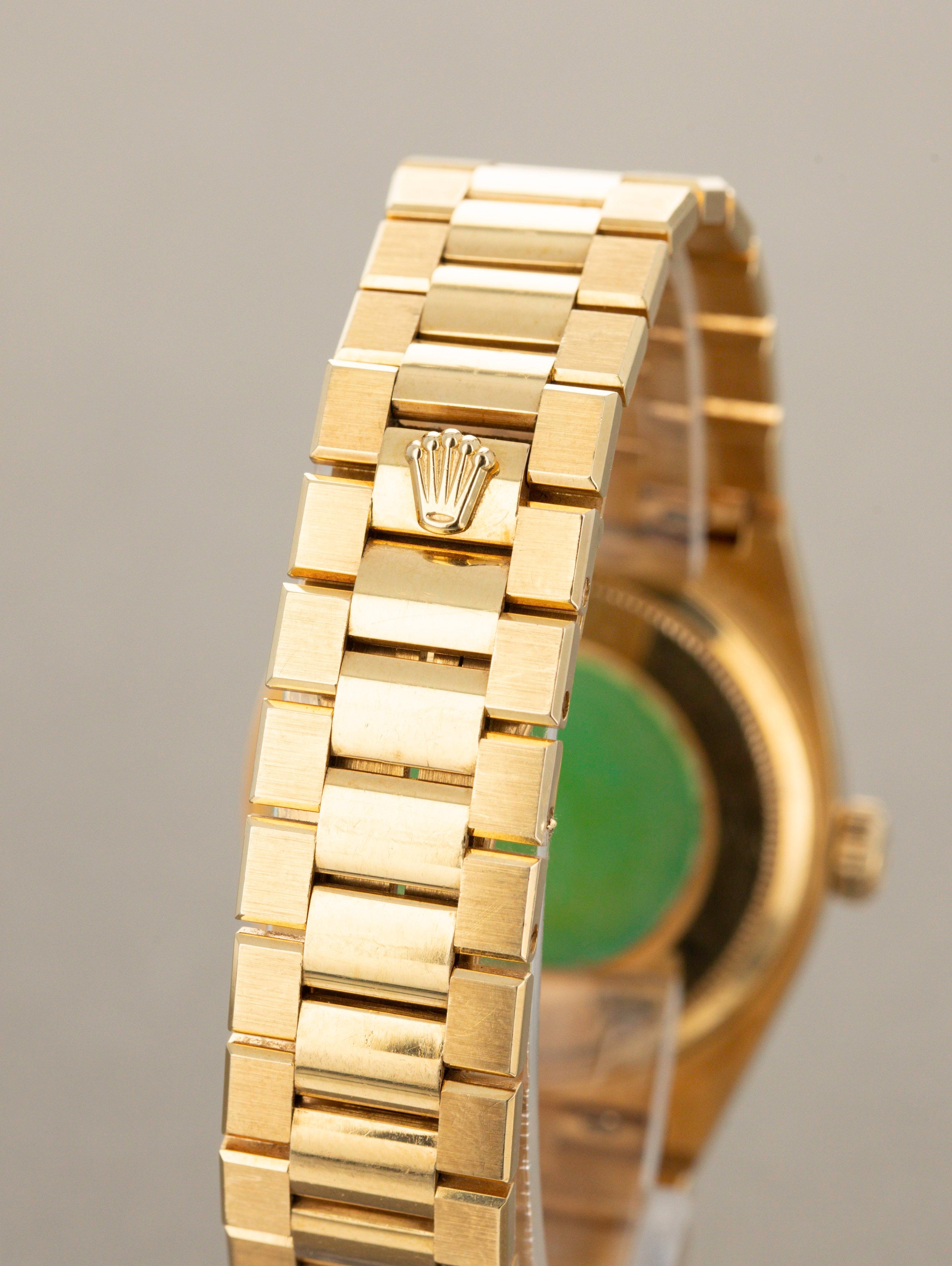 Rolex Day-Date Oysterquartz Ref. 19048 - Sapphire & Diamond String Dial with Papers