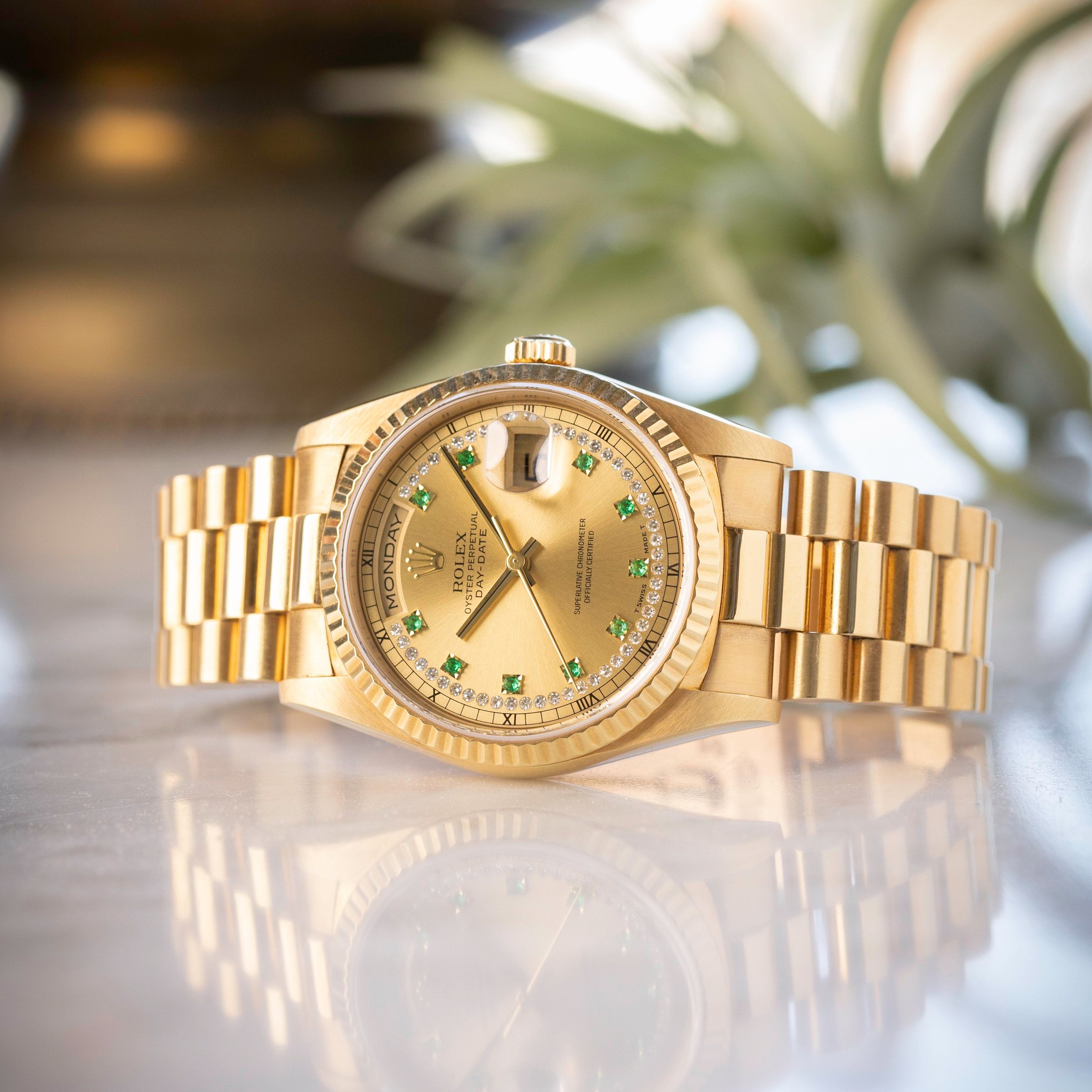 Rolex Day-Date Ref. 18238 Emerald String Dial