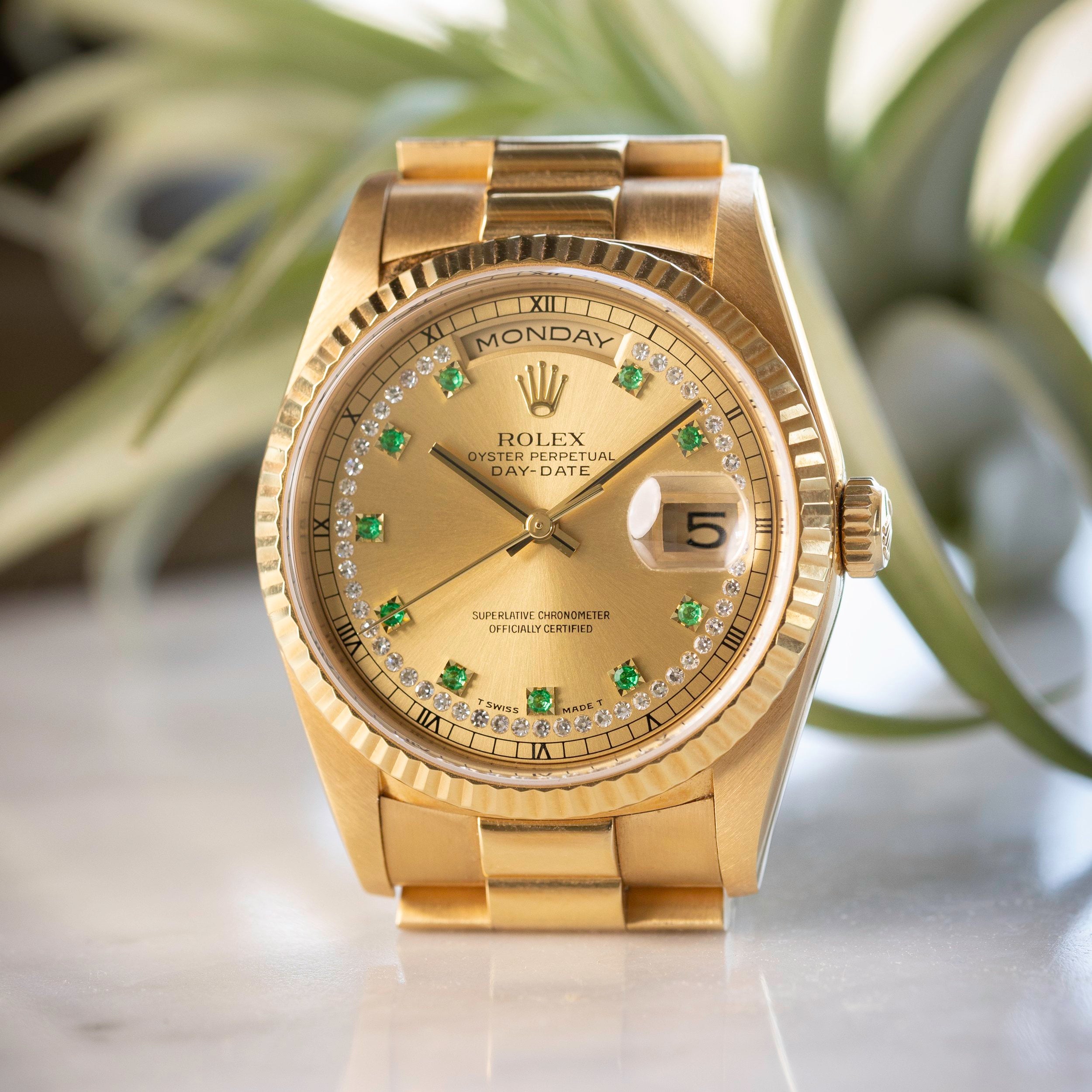 Rolex Day-Date Ref. 18238 Emerald String Dial