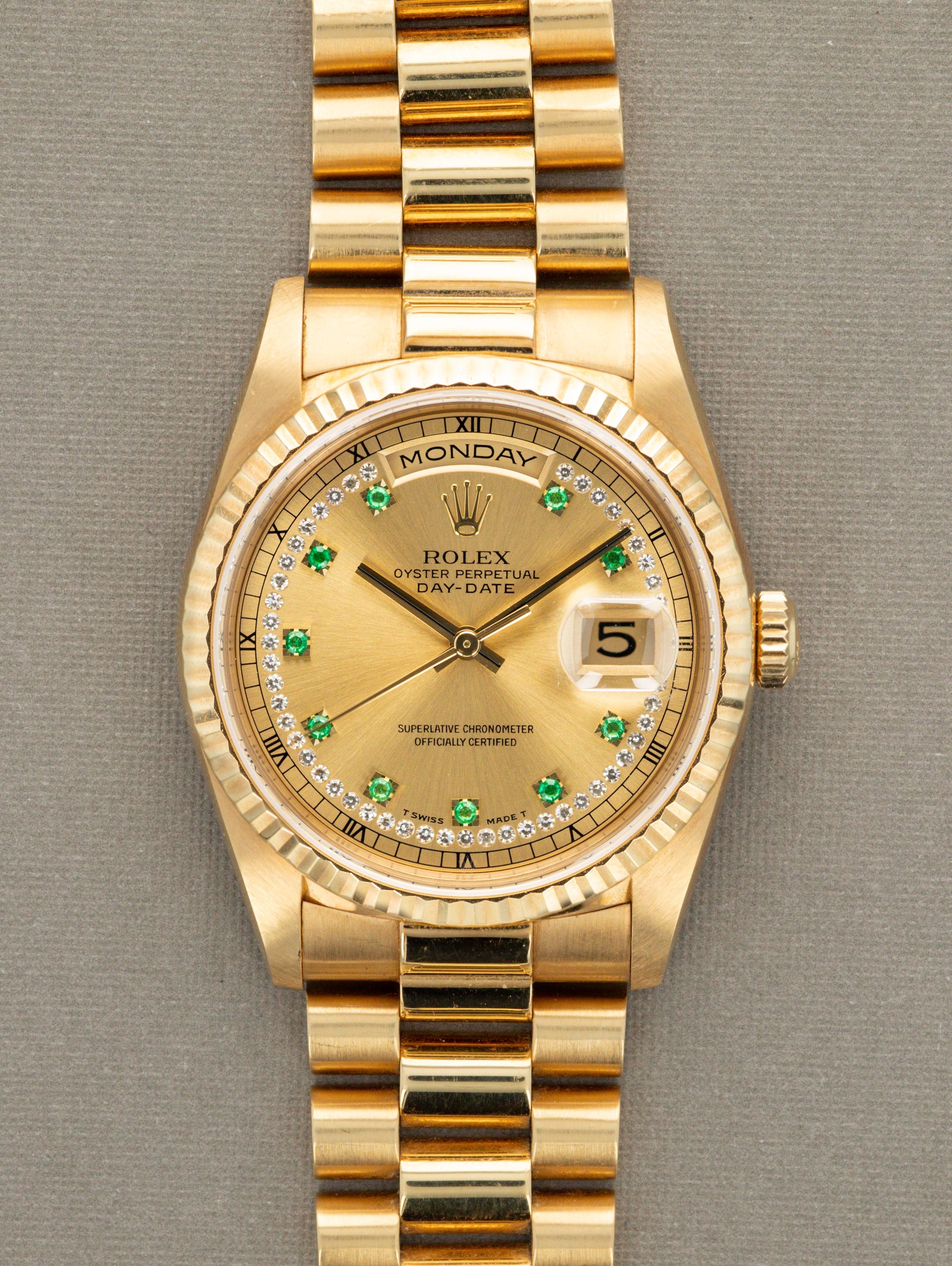 Emerald on sale face rolex