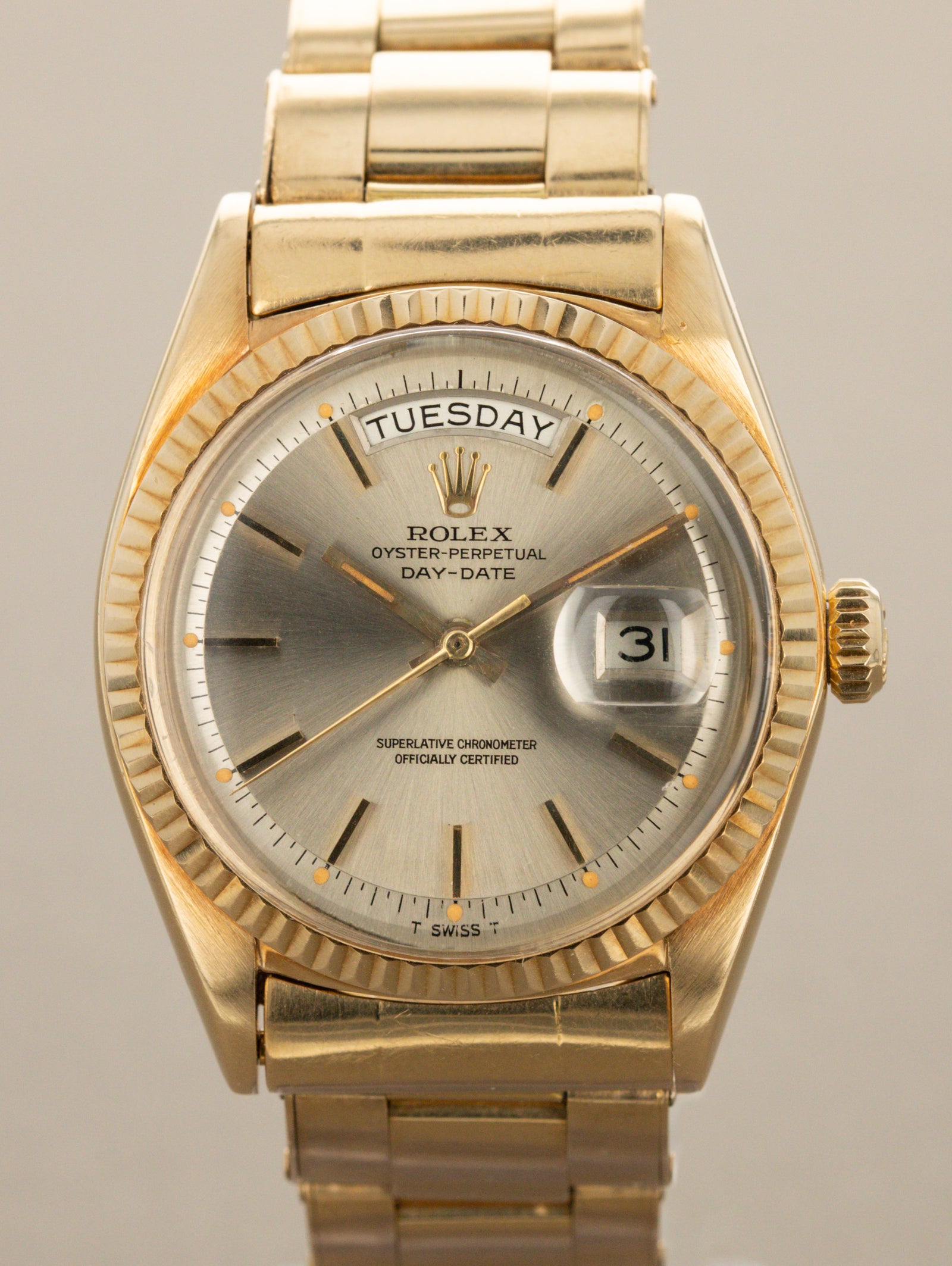 Rolex Day-Date Ref. 1803 - Sunburst Grey Dial w/ Box & Papers
