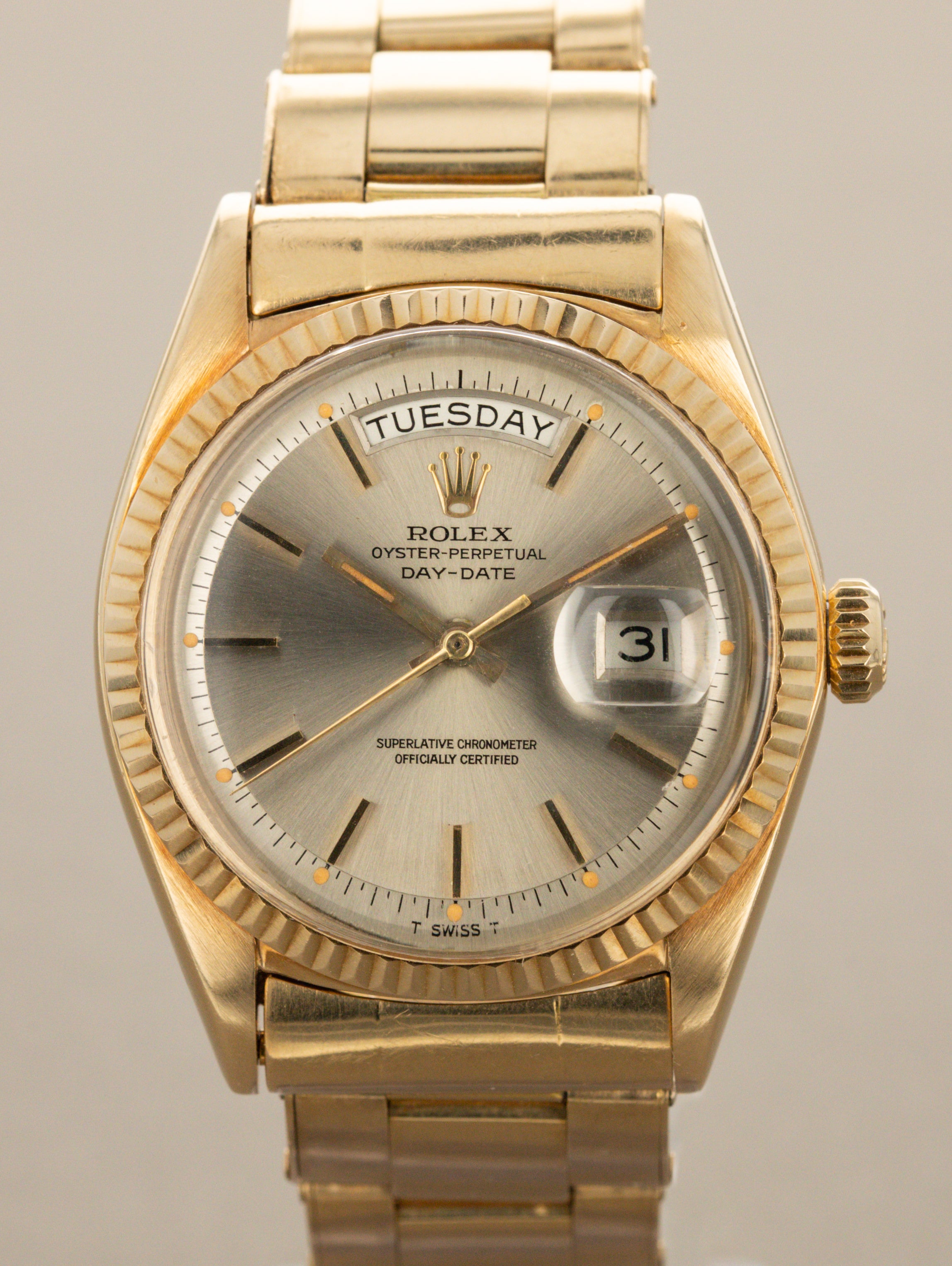 Rolex Day-Date Ref. 1803 - Sunburst Grey Dial w/ Box & Papers