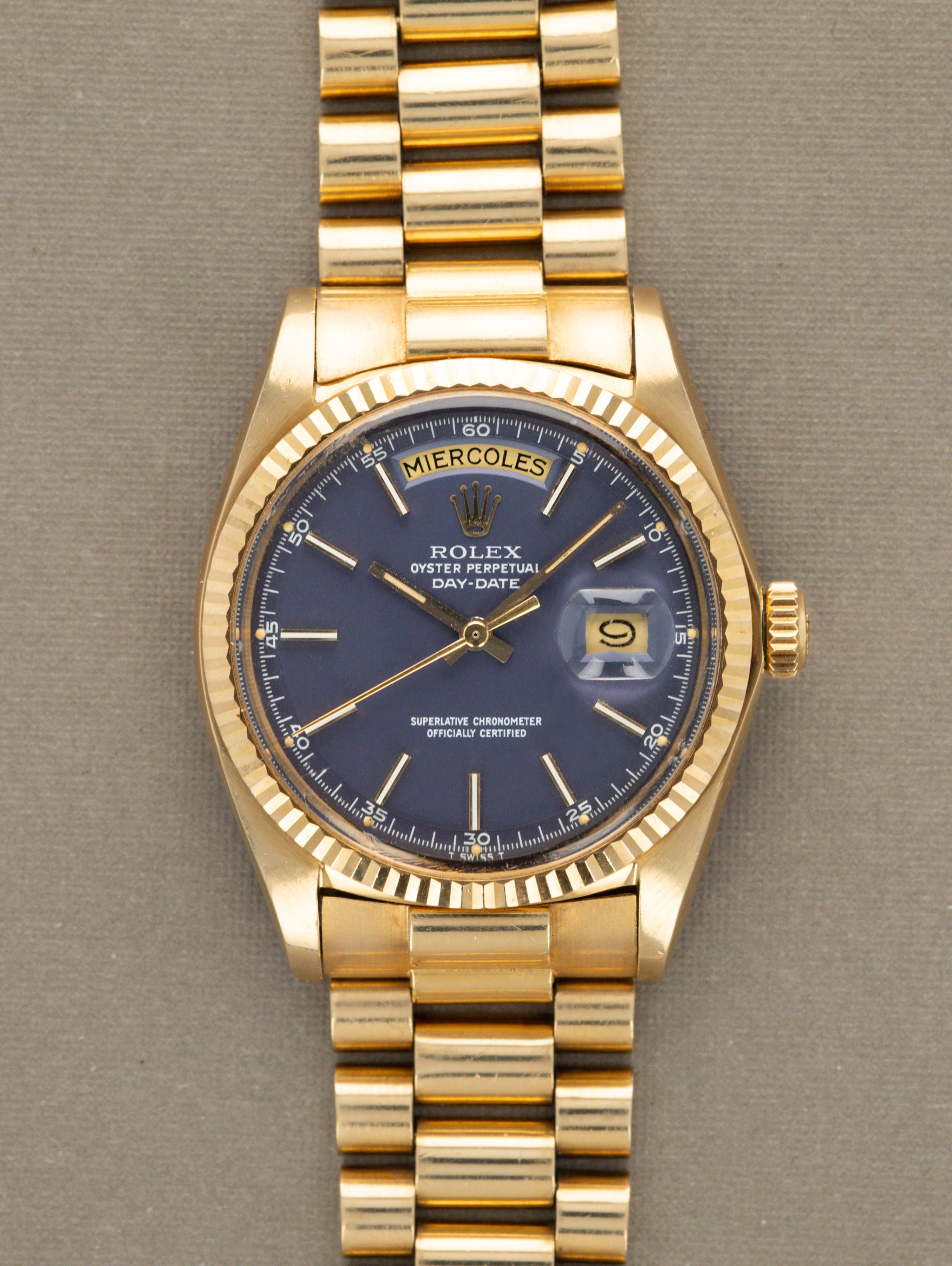 Rolex Day-Date Ref. 1803 - Satin Blue Dial Unpolished