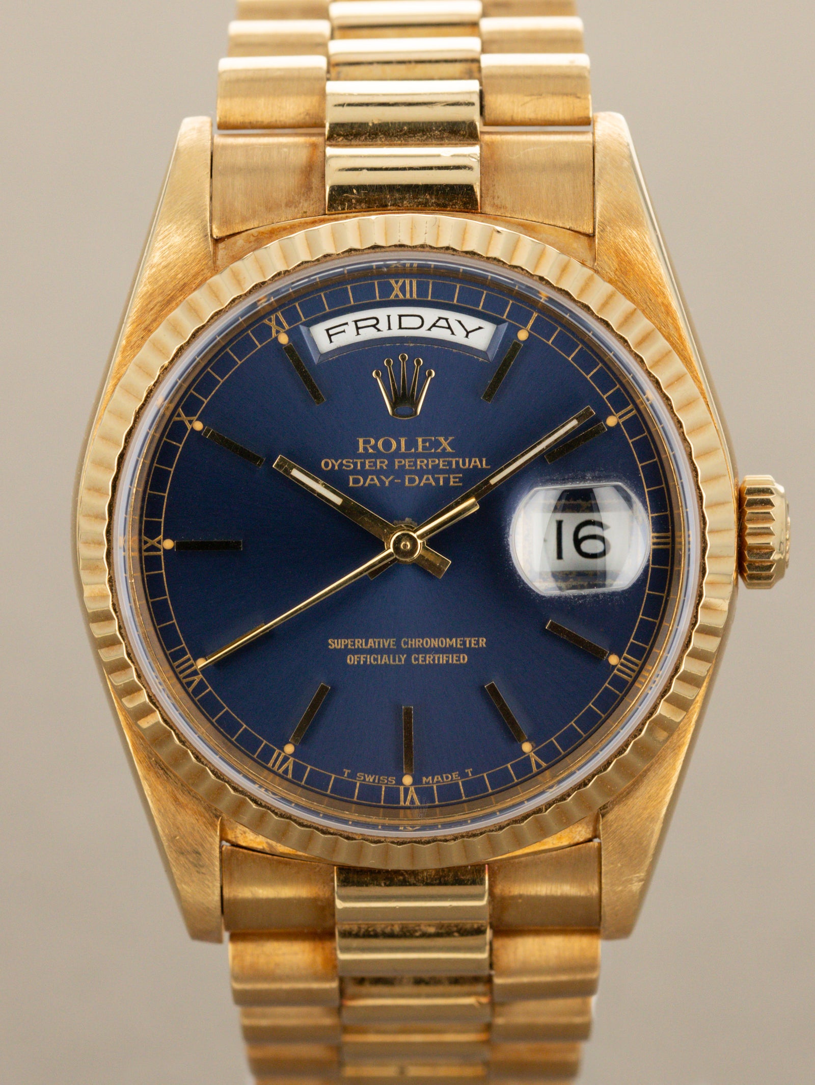 Rolex Day-Date Ref. 18238 - Blue 'Sunburst' Dial