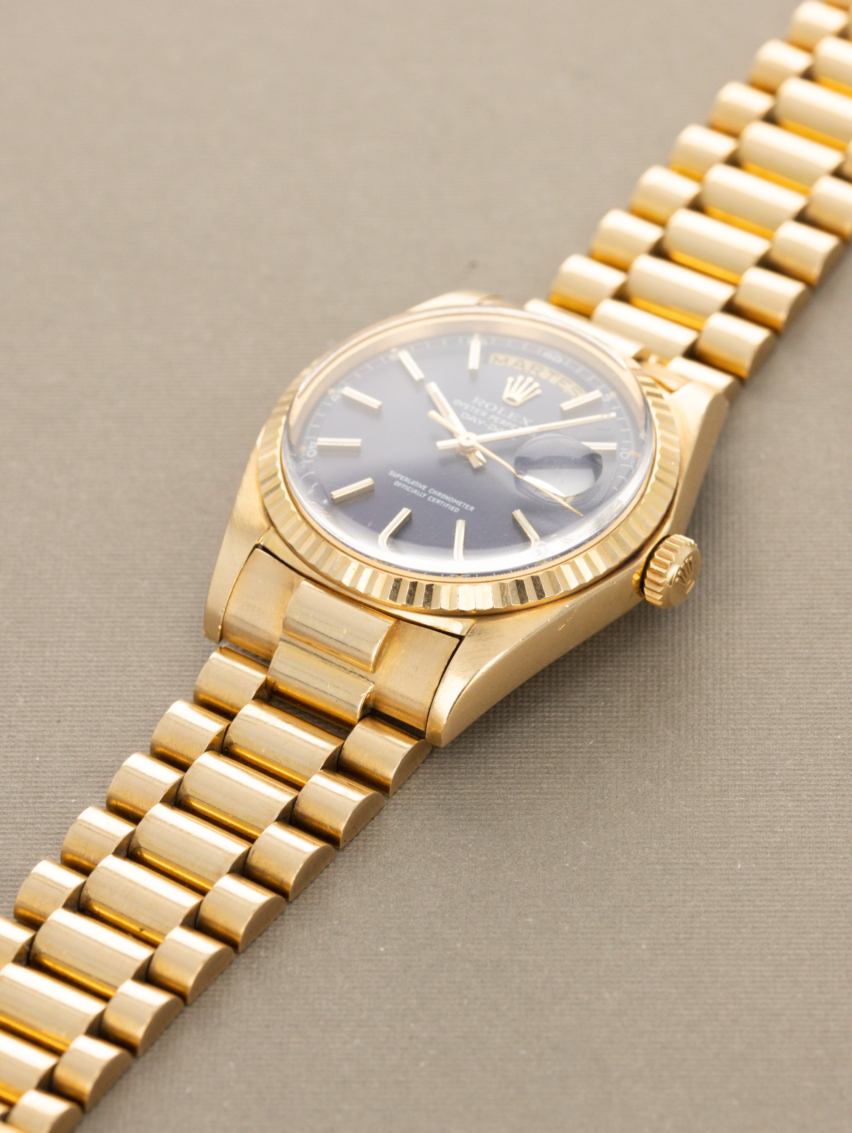 Rolex Day-Date Ref. 1803 - Satin Blue Dial Unpolished