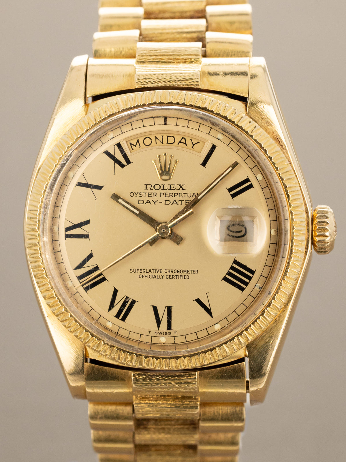 Rolex Day-Date Ref. 1807 'Bark' - Satin Champagne 'Buckley' Dial Unpolished