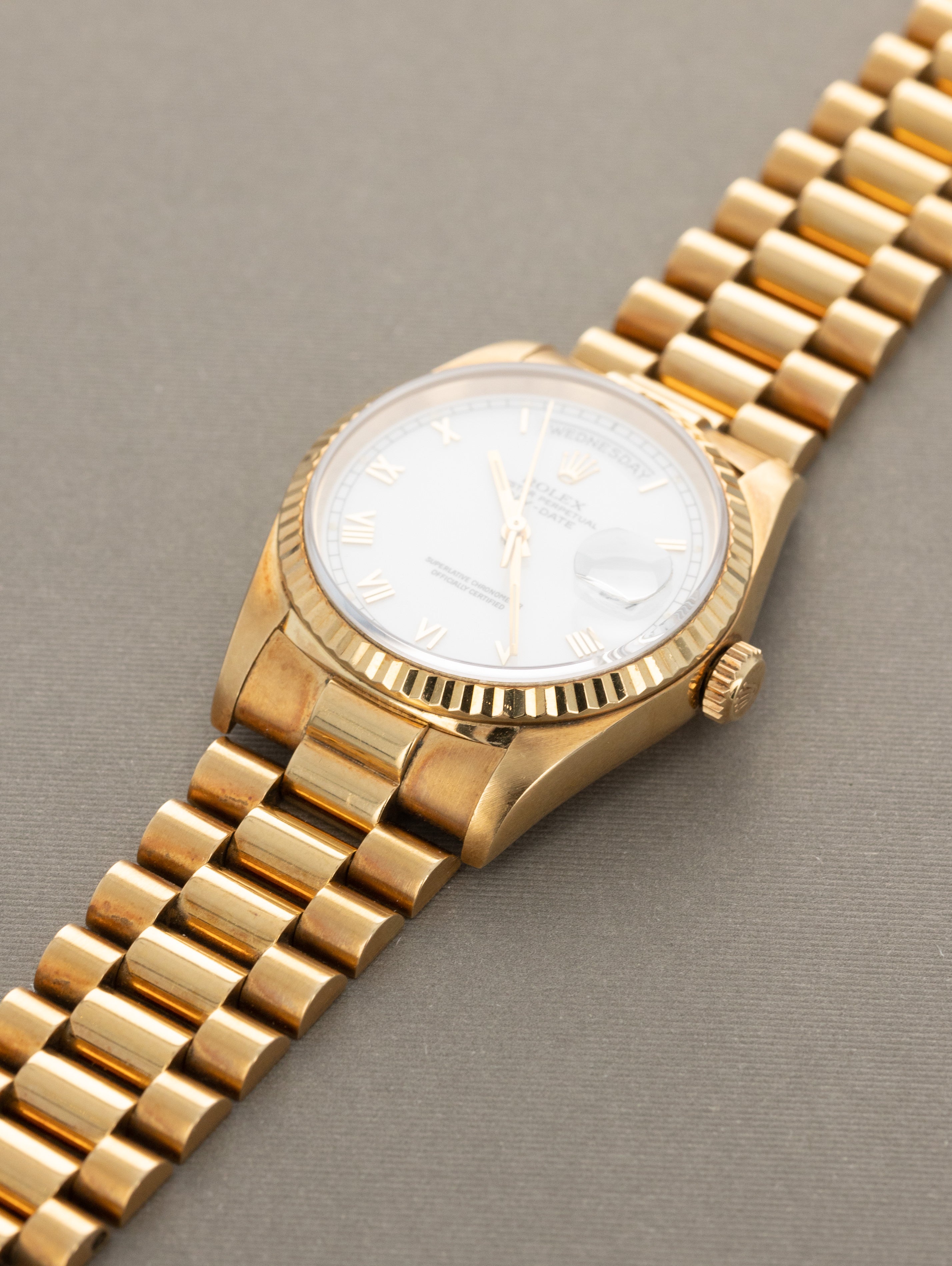 Rolex Day-Date Ref. 18238 - White 'Roman' Dial Unpolished