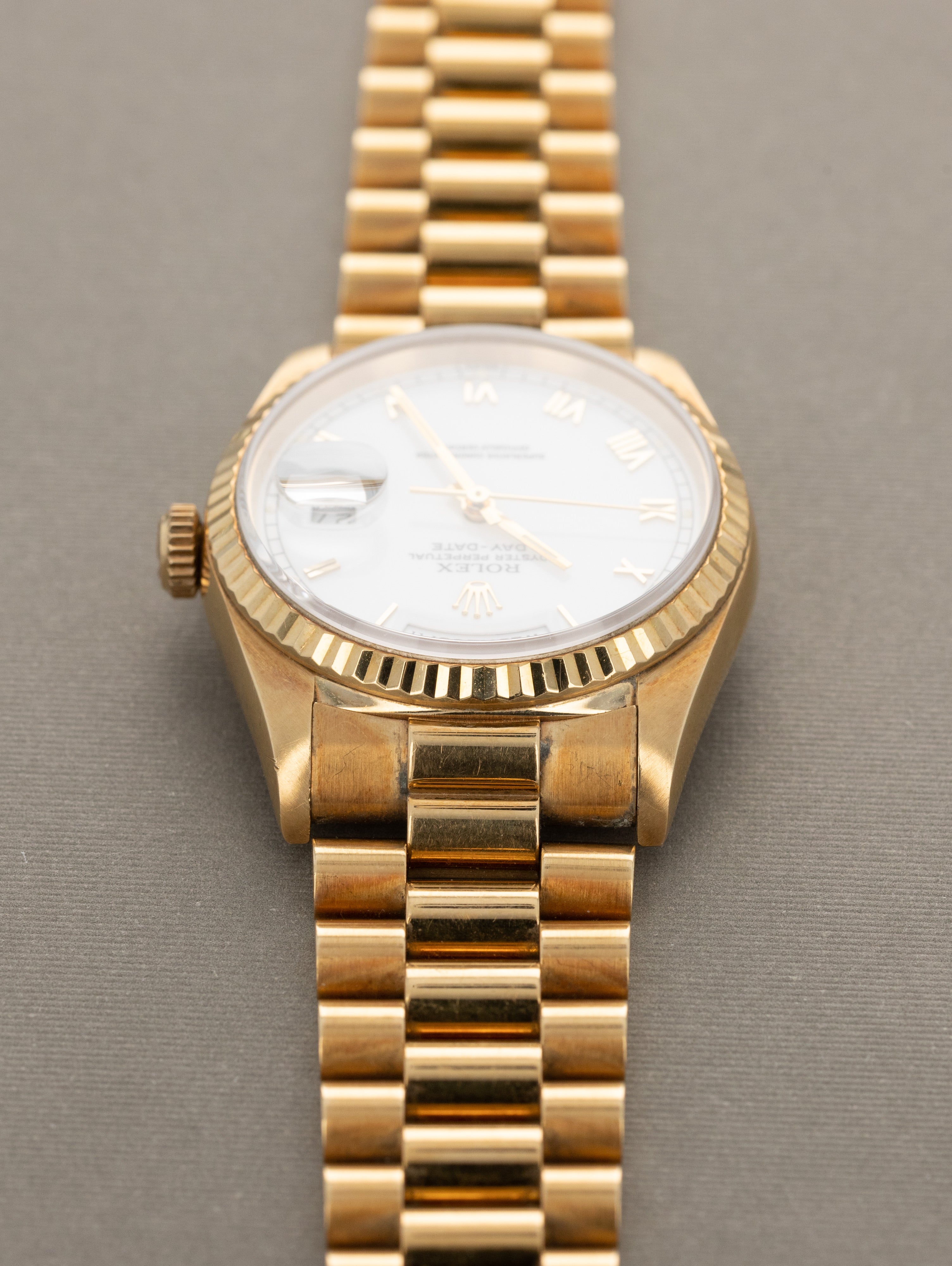 Rolex Day-Date Ref. 18238 - White 'Roman' Dial Unpolished