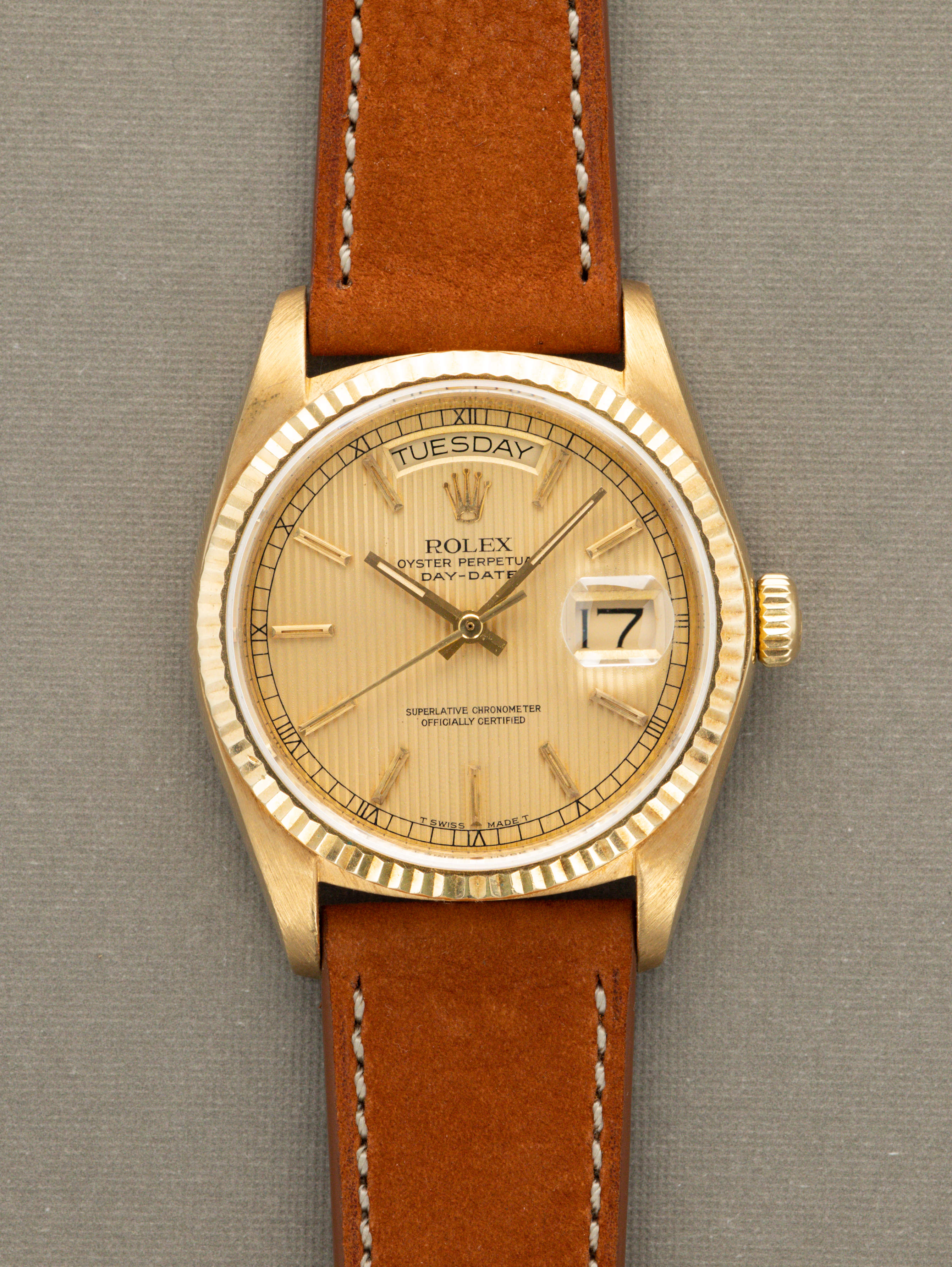 Rolex Day-Date Ref. 18038 - Champagne 'Tapestry' Dial