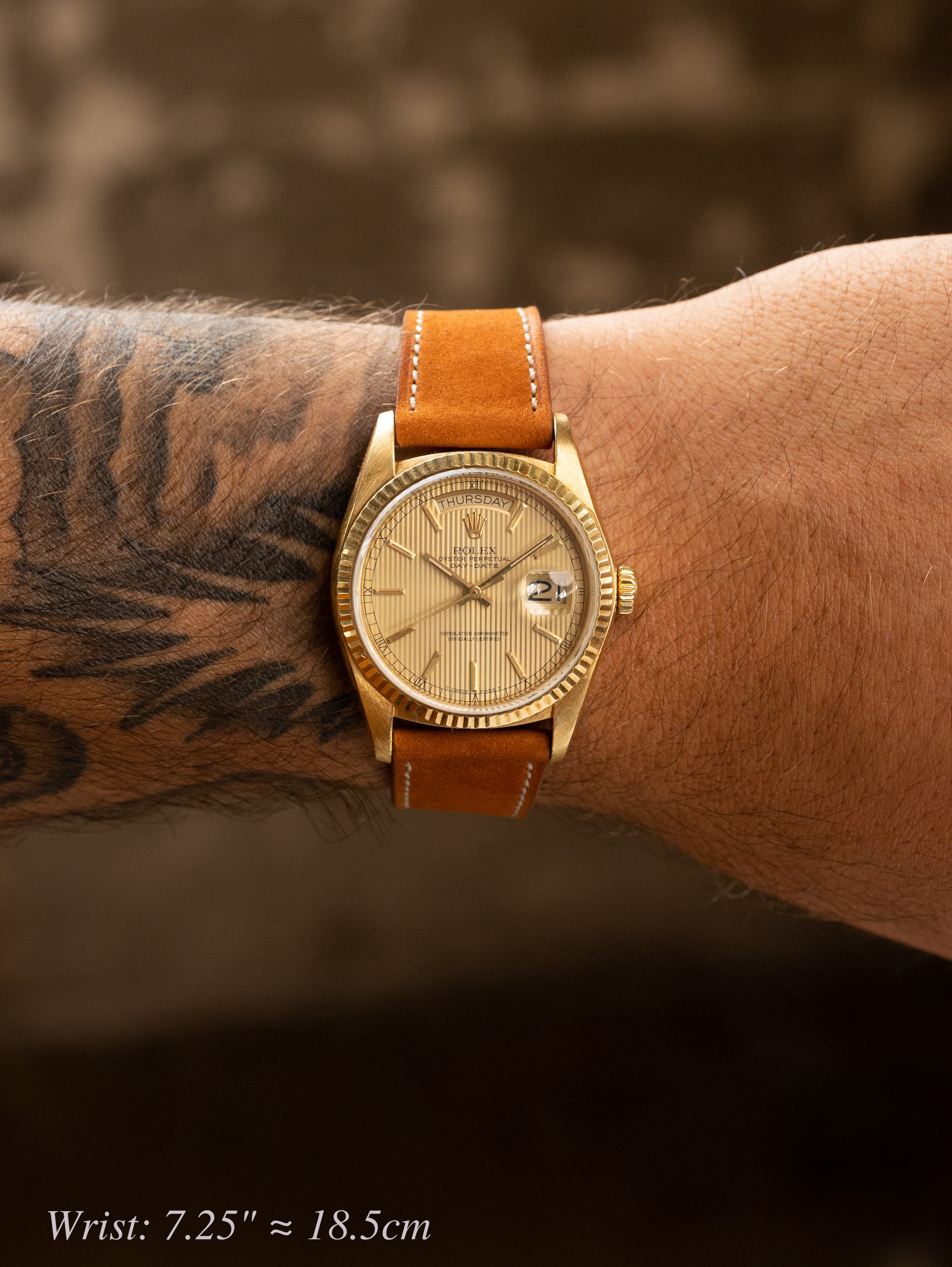 Rolex Day-Date Ref. 18038 - Champagne 'Tapestry' Dial