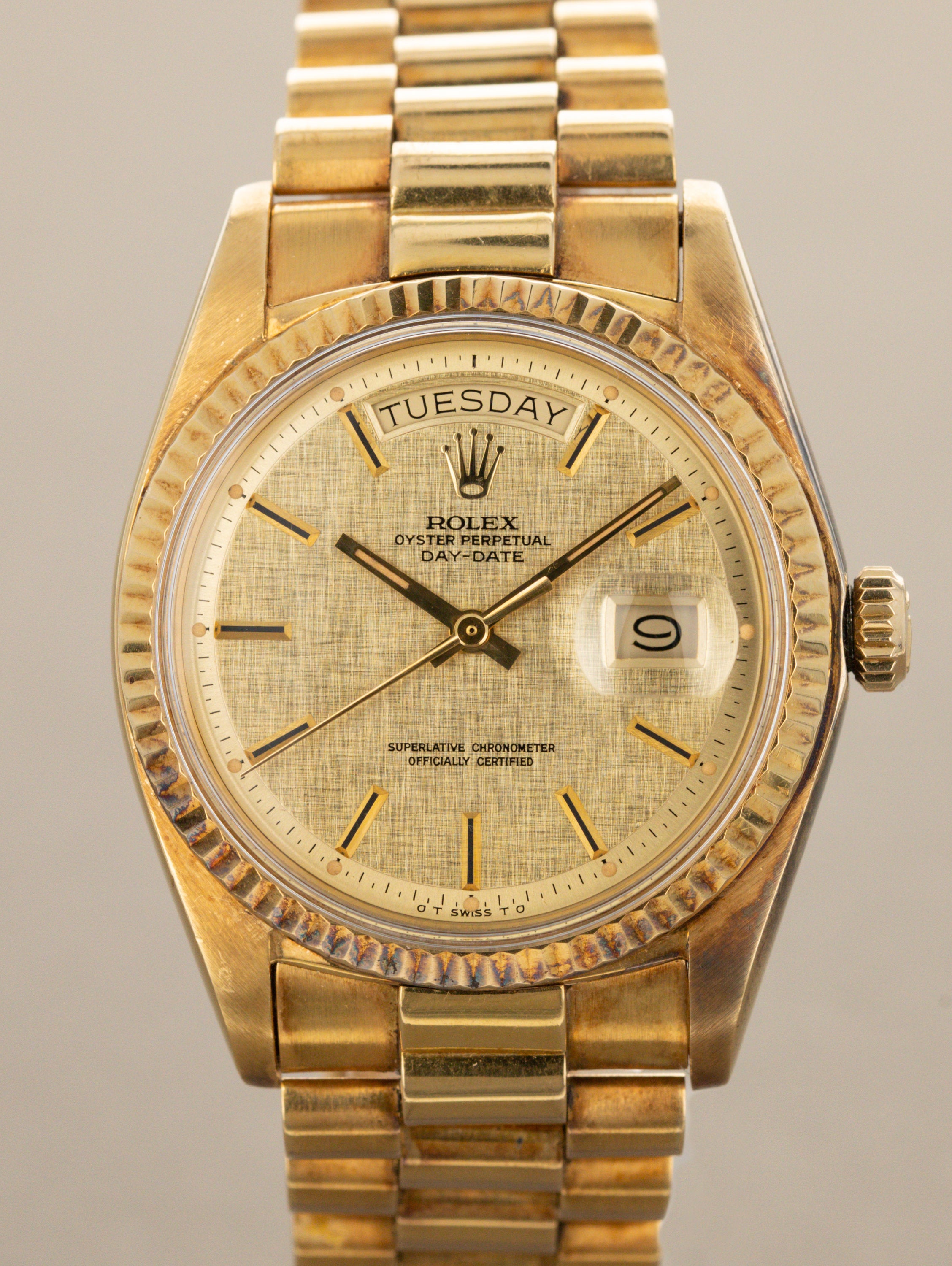 Rolex Day-Date Ref. 1803 - Champagne 'Linen Sigma' Dial Unpolished