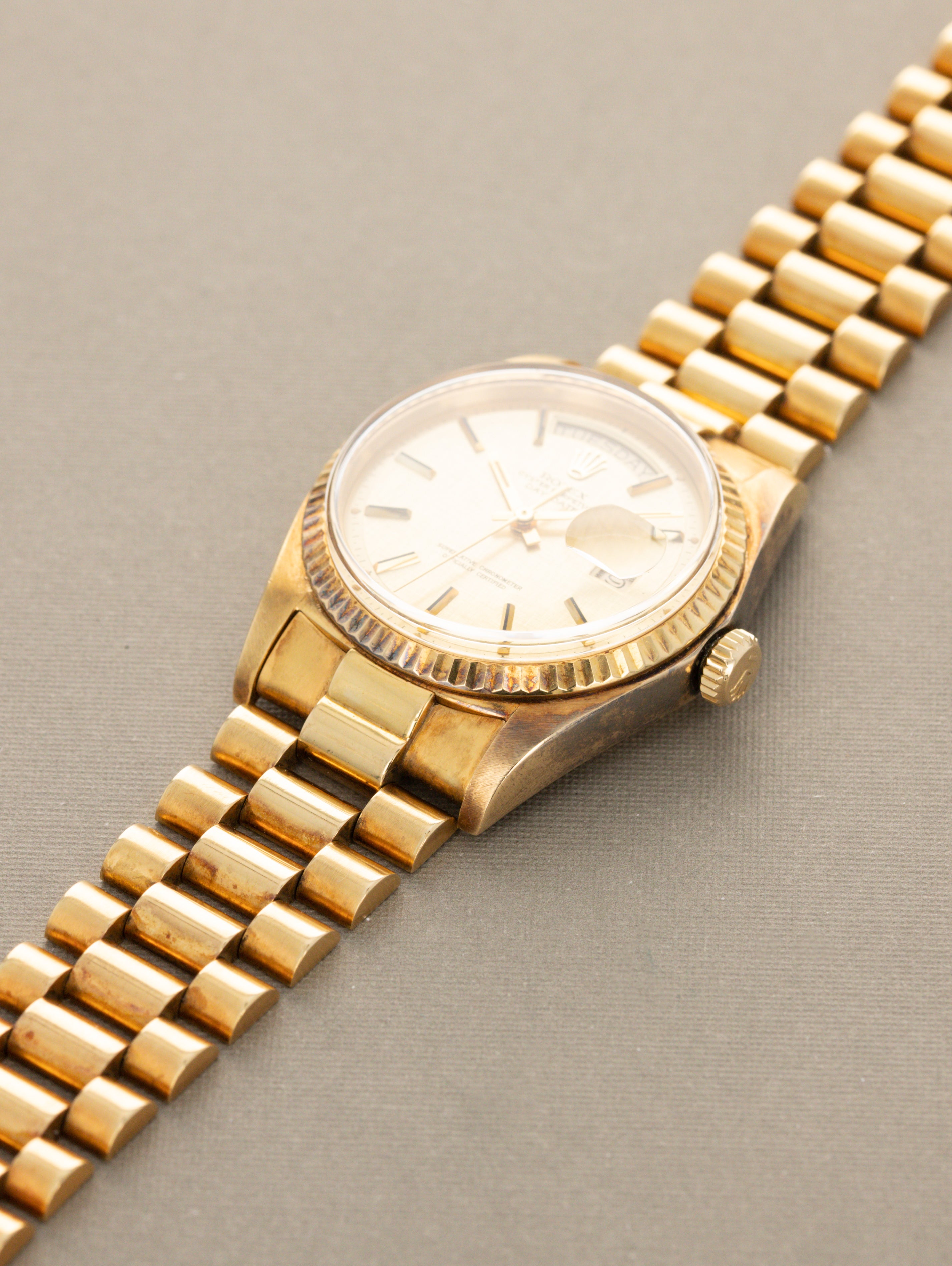 Rolex Day-Date Ref. 1803 - Champagne 'Linen Sigma' Dial Unpolished