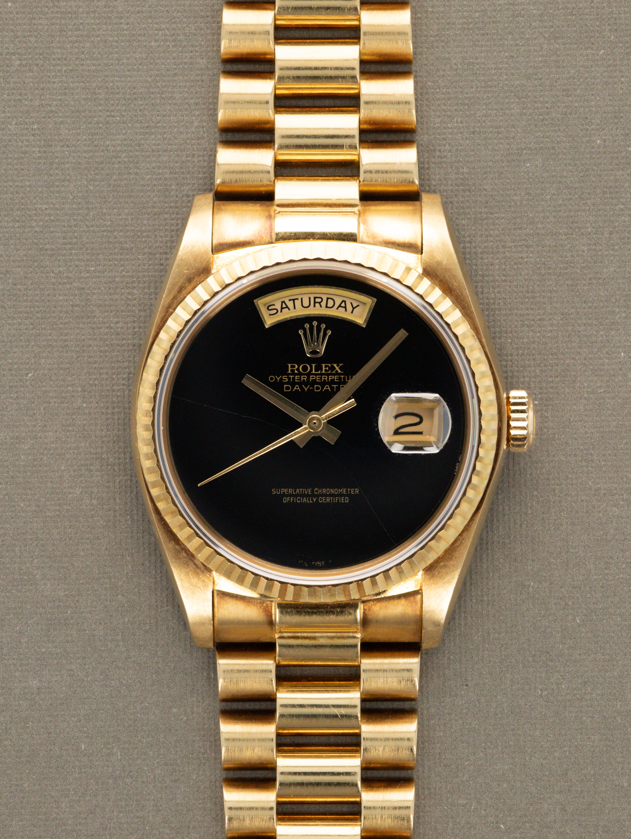 Rolex Day-Date Ref. 18038 - 'Onyx' Dial Unpolished