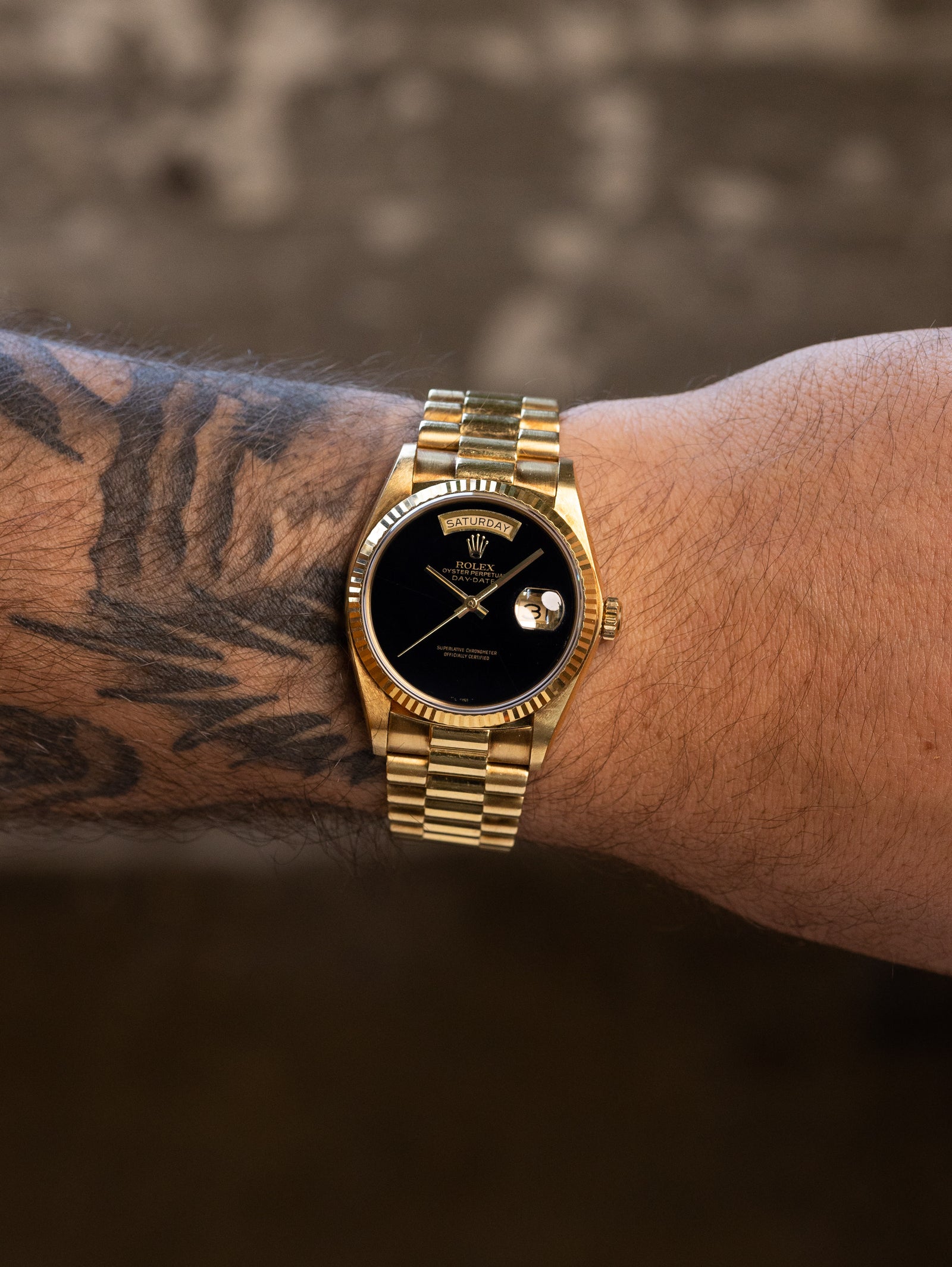 Rolex Day-Date Ref. 18038 - 'Onyx' Dial Unpolished