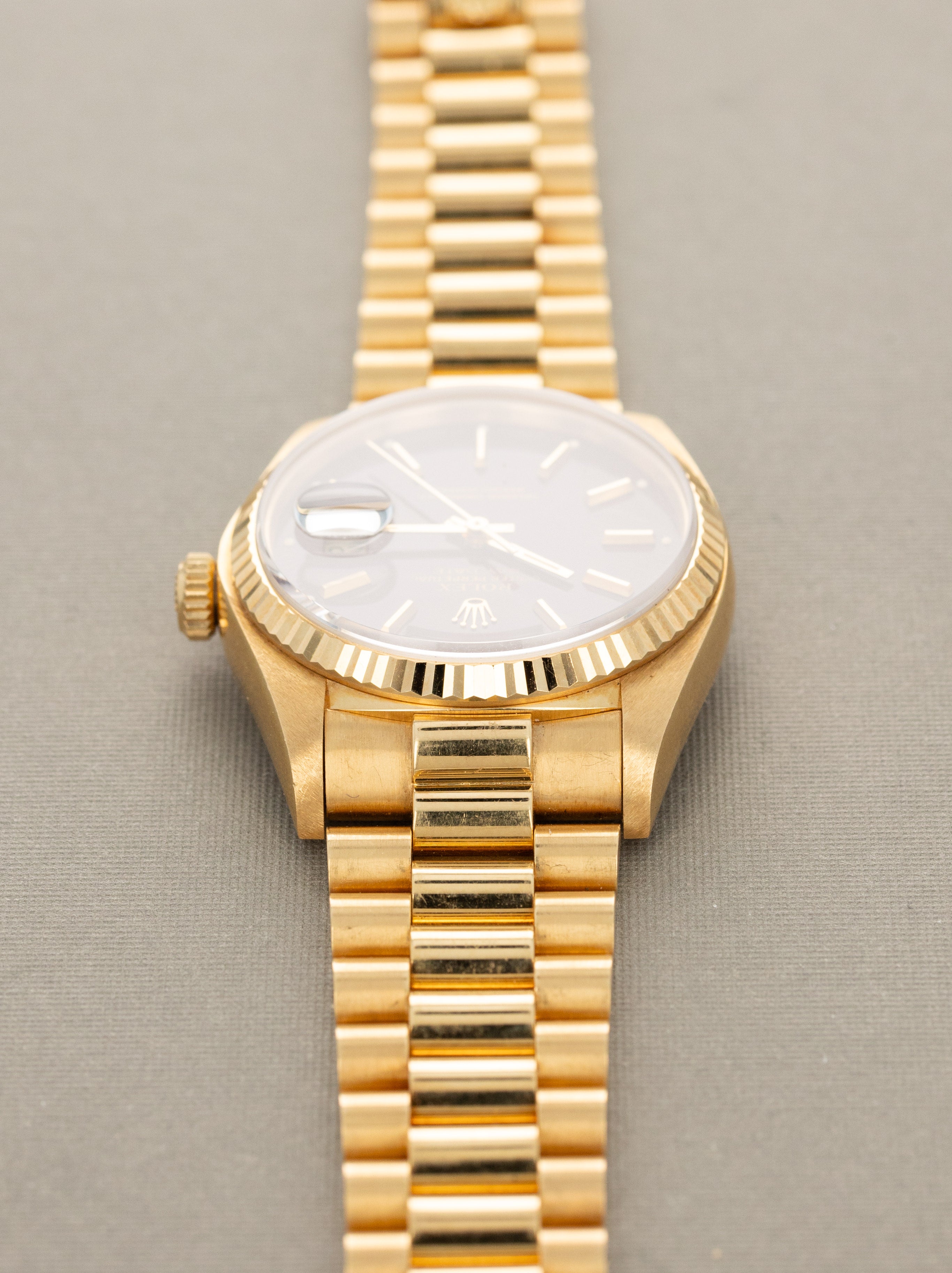 Rolex Day-Date Ref. 18038 - Oxblood 'Stella' Dial Retailed by Van Cleef & Arpels Unpolished
