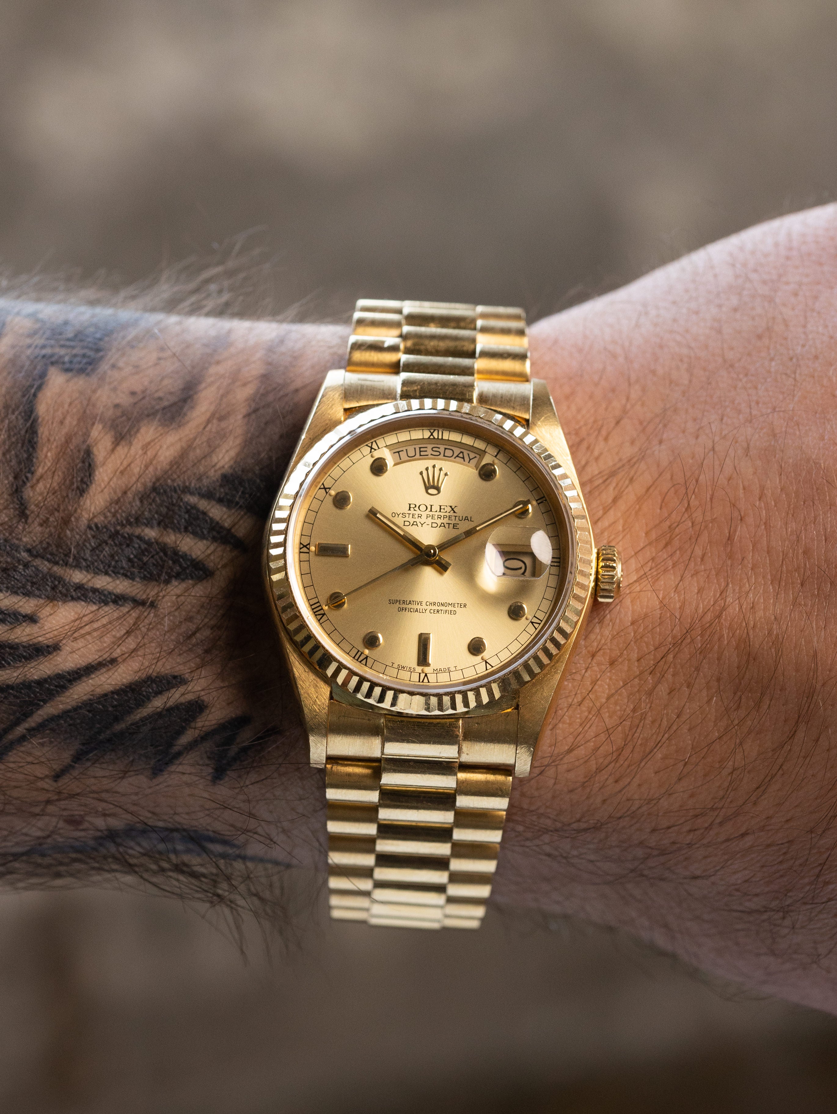 Rolex Day-Date Ref. 18038 - 'Pinball' Dial Unpolished