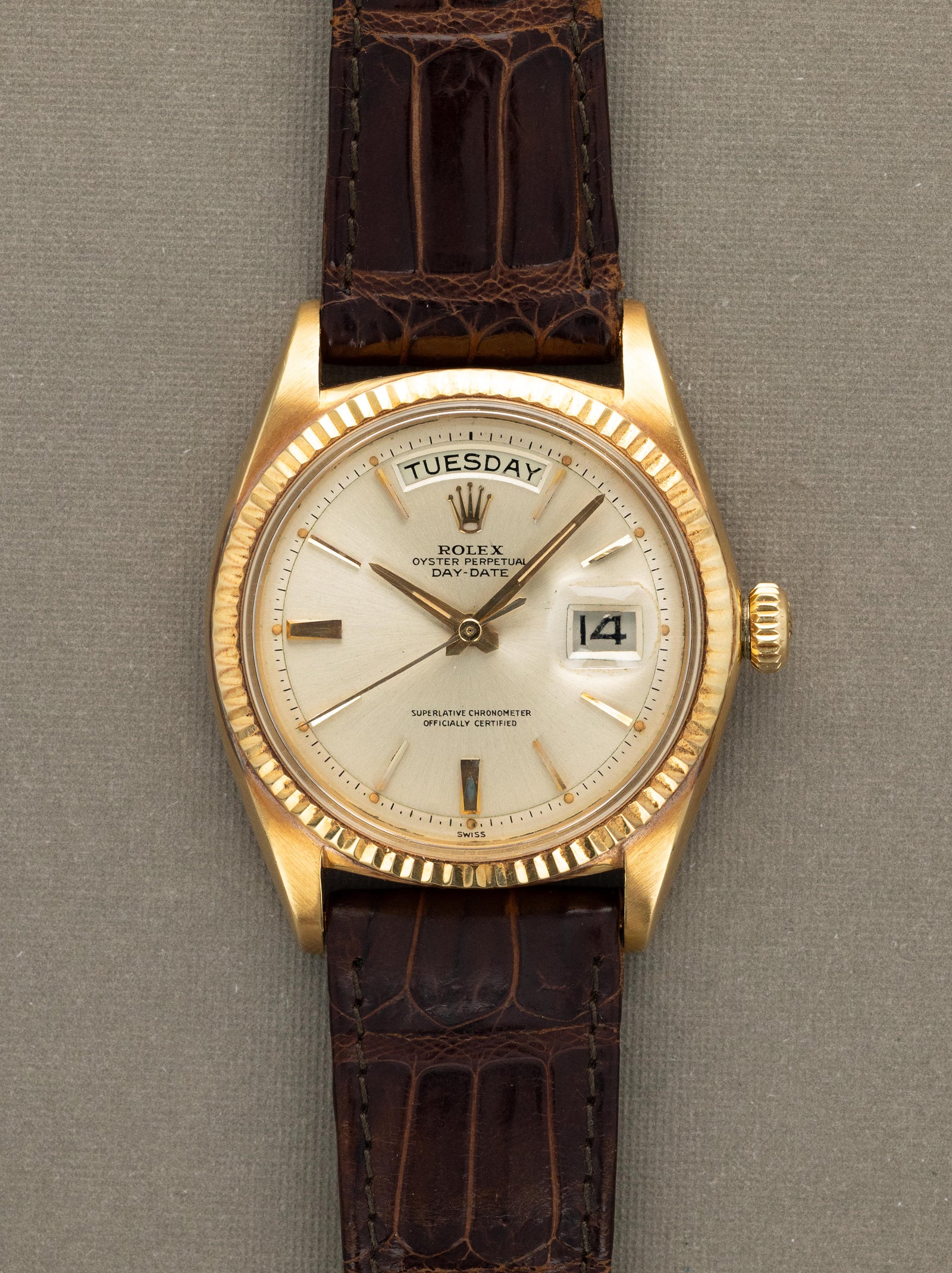 Rolex Day-Date Ref. 1803 - Sunburst Silver 'Swiss Only' Dial