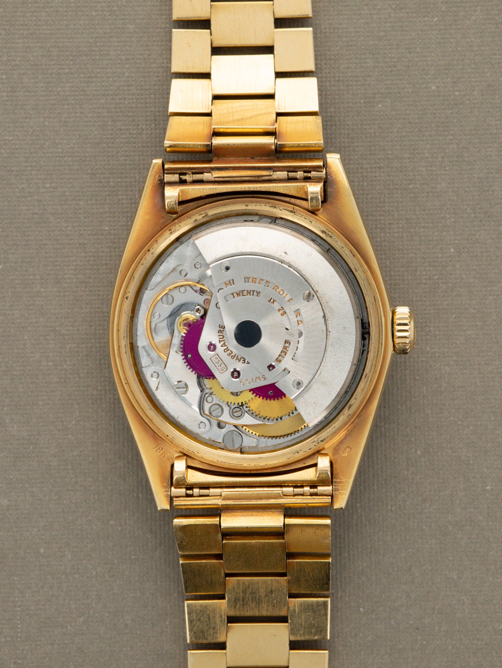 Rolex Day-Date Ref. 1803 - Sunburst Champagne 'Wide Boy-Sigma' Dial Unpolished W/ Box & Papers