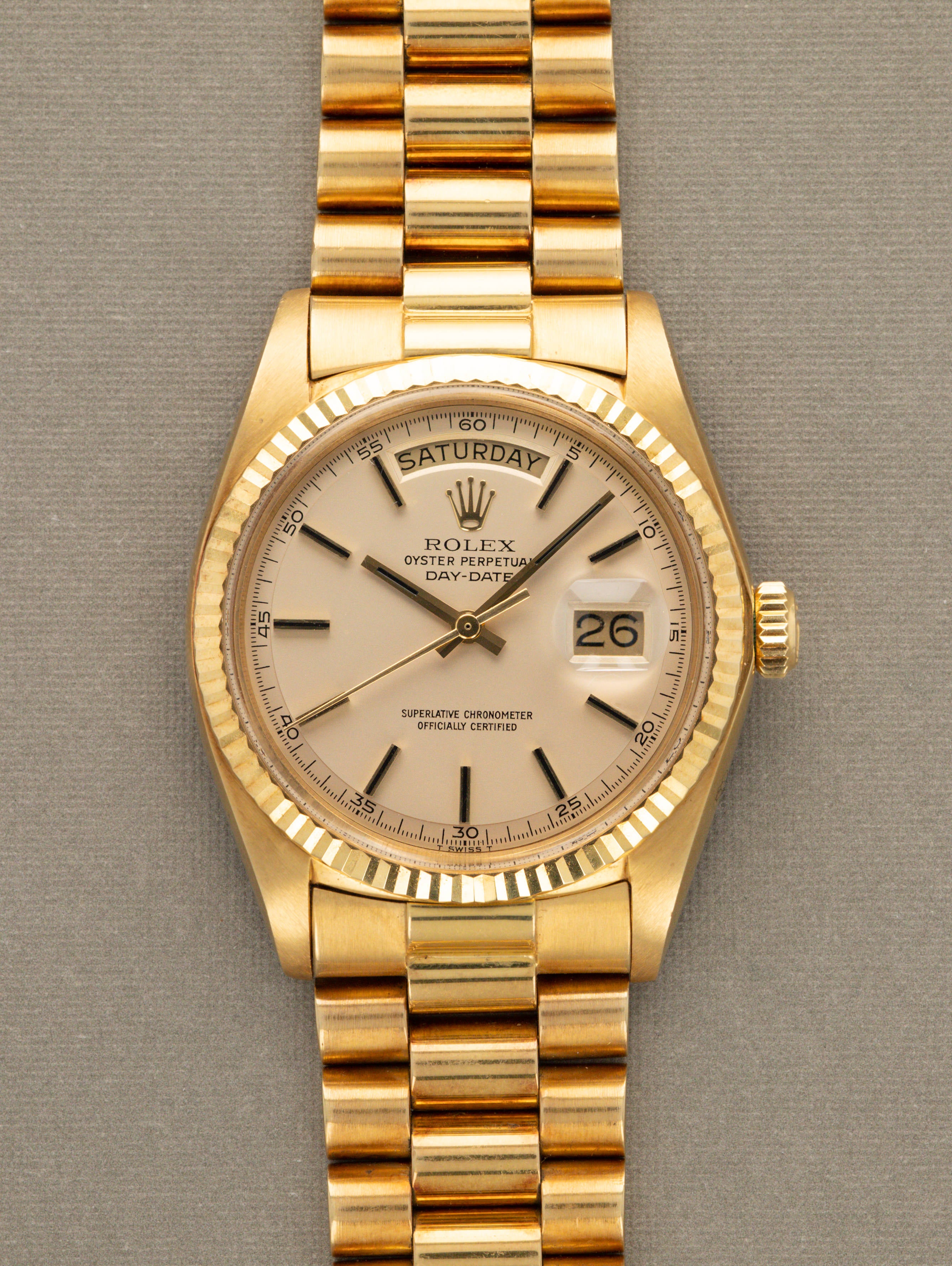 Rolex Day-Date Ref. 1803 - Non-Luminous Satin Champagne Dial Unpolished