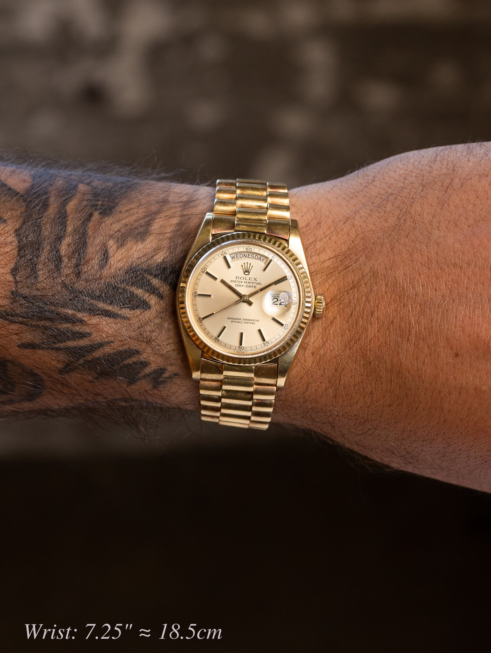 Rolex Day-Date Ref. 1803 - Non-Luminous Sunburst Champagne Dial w/ Box Papers Unpolished