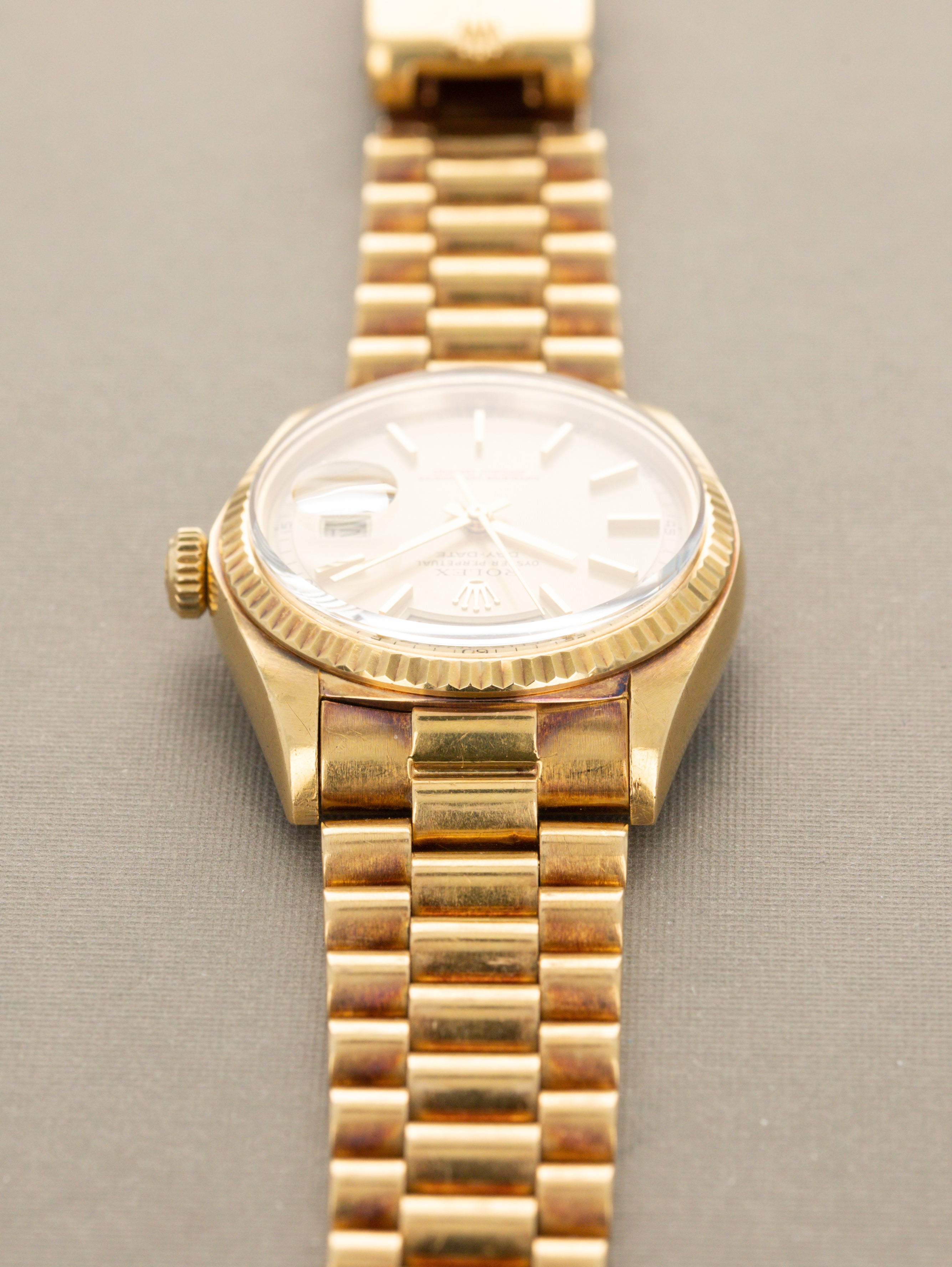 Rolex Day-Date Ref. 1803 - Non-Luminous Sunburst Champagne Dial w/ Box Papers Unpolished
