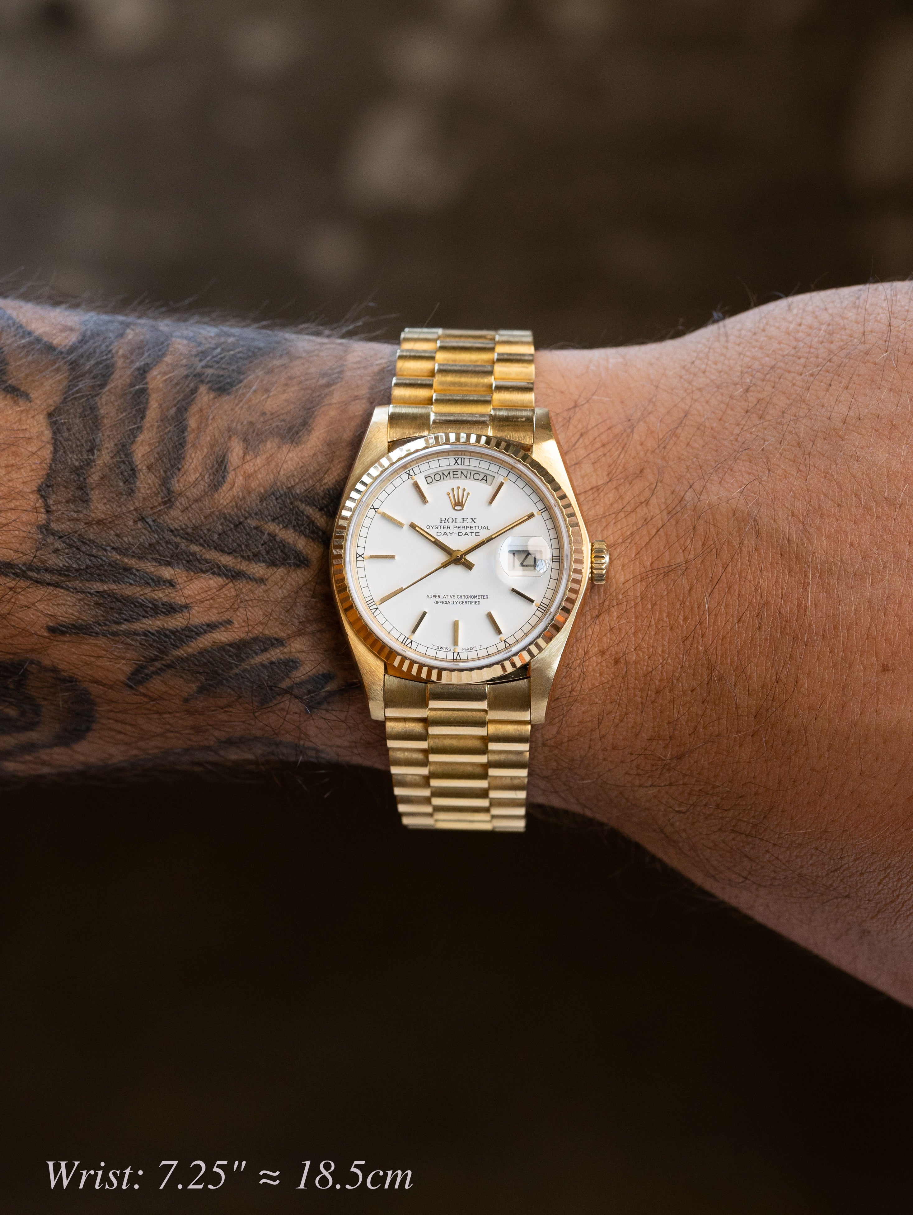 Rolex Day-Date Ref. 18038 - Matte White Dial Unpolished
