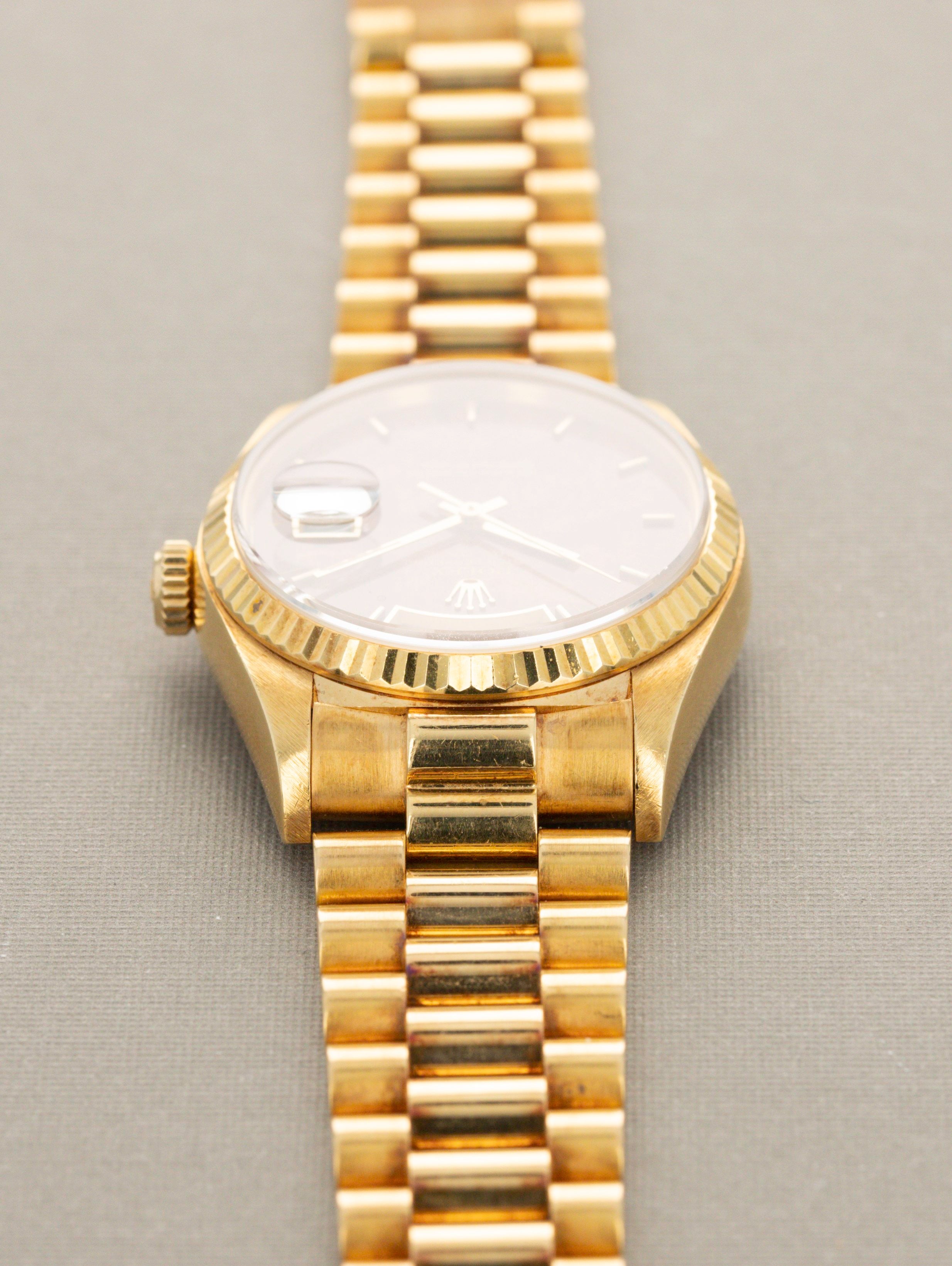 Rolex Day-Date Ref. 18038 - Burlwood Dial with Papers