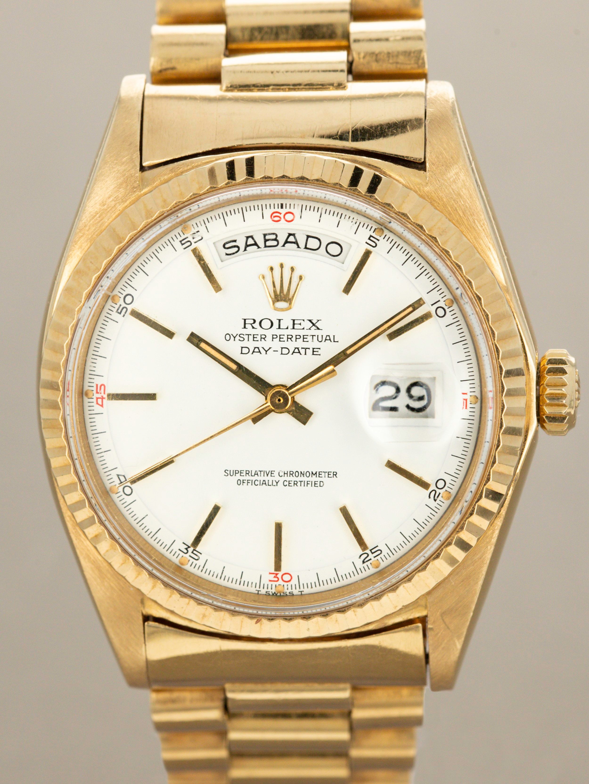 Rolex Day-Date Ref. 1803 - Red Quarters Dial with Papers