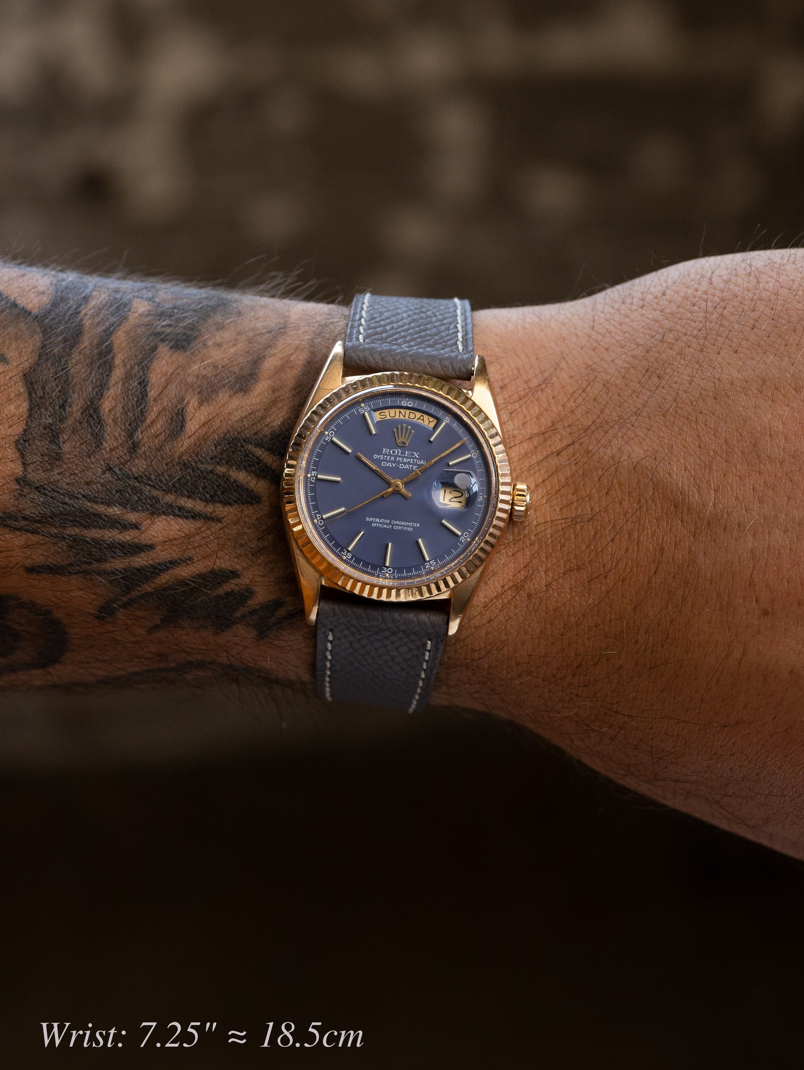 Rolex Day-Date Ref. 1803 Rose Gold - Satin Blue Dial