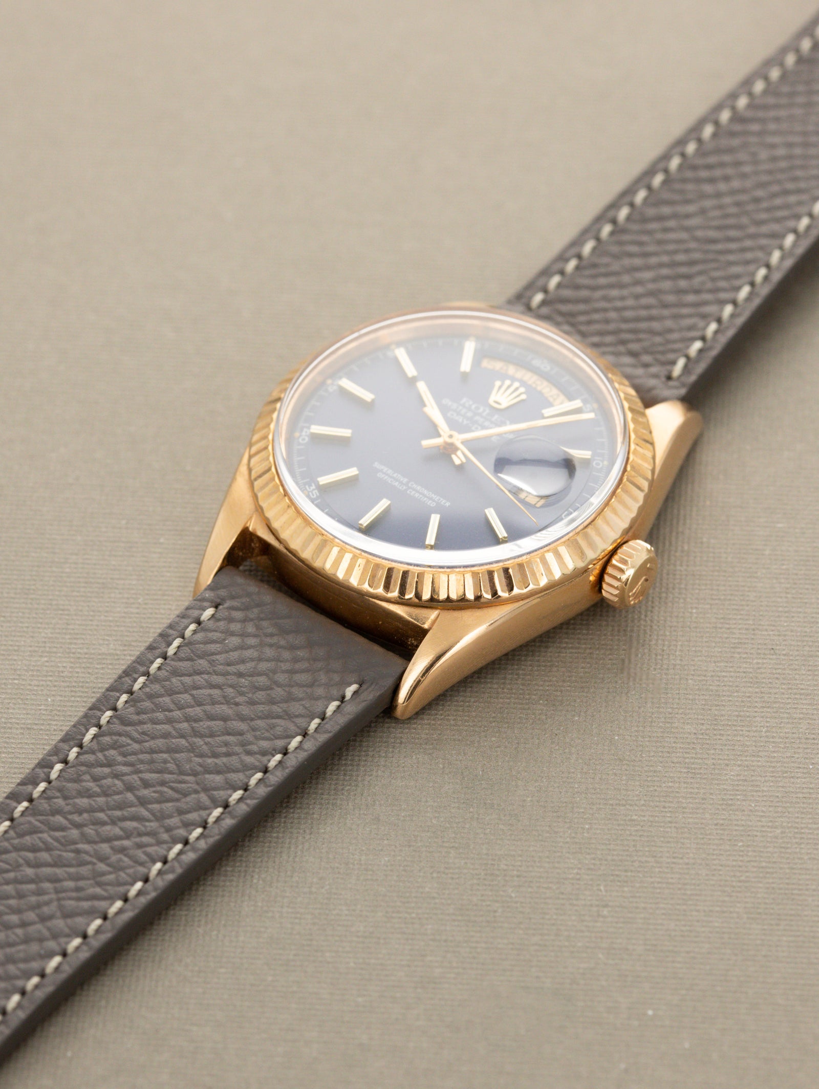 Rolex Day-Date Ref. 1803 Rose Gold - Satin Blue Dial