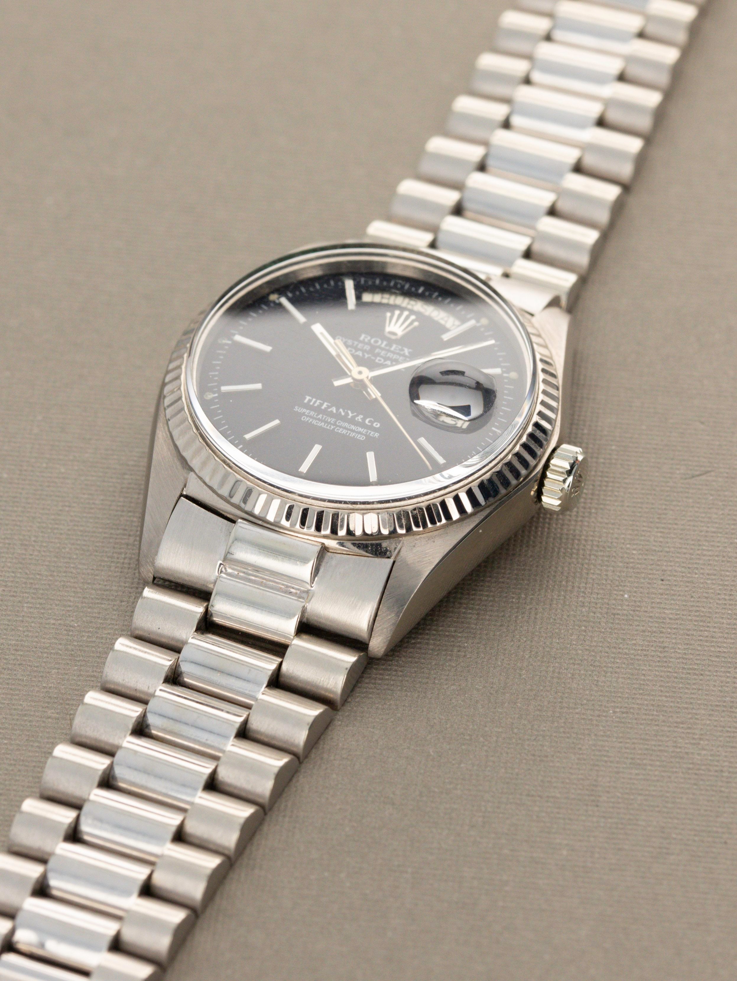 Rolex Day-Date Ref. 1803 WG Matte Black Confetti Tiffany & Co.