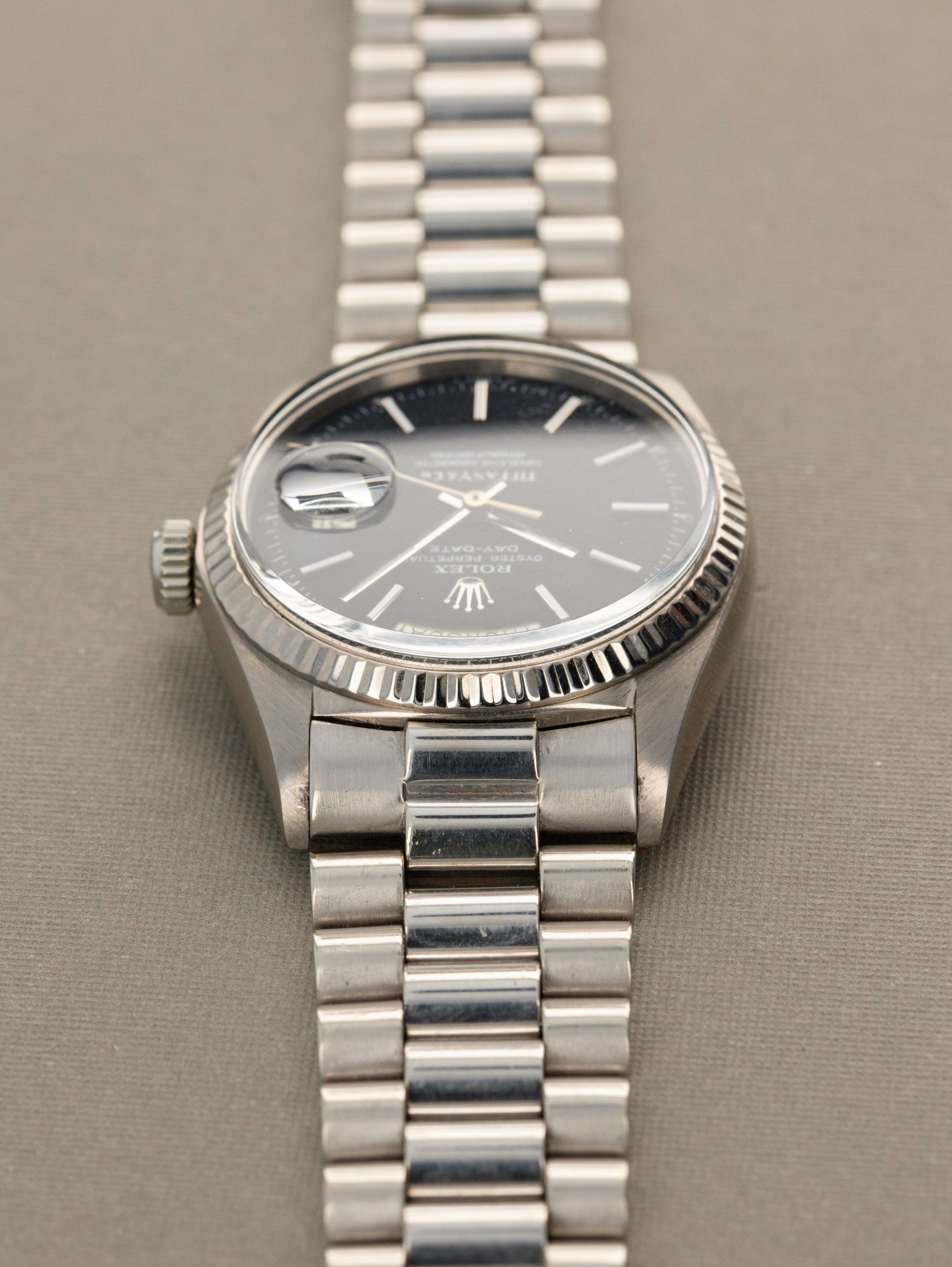Rolex Day-Date Ref. 1803 WG Matte Black Confetti Tiffany & Co.