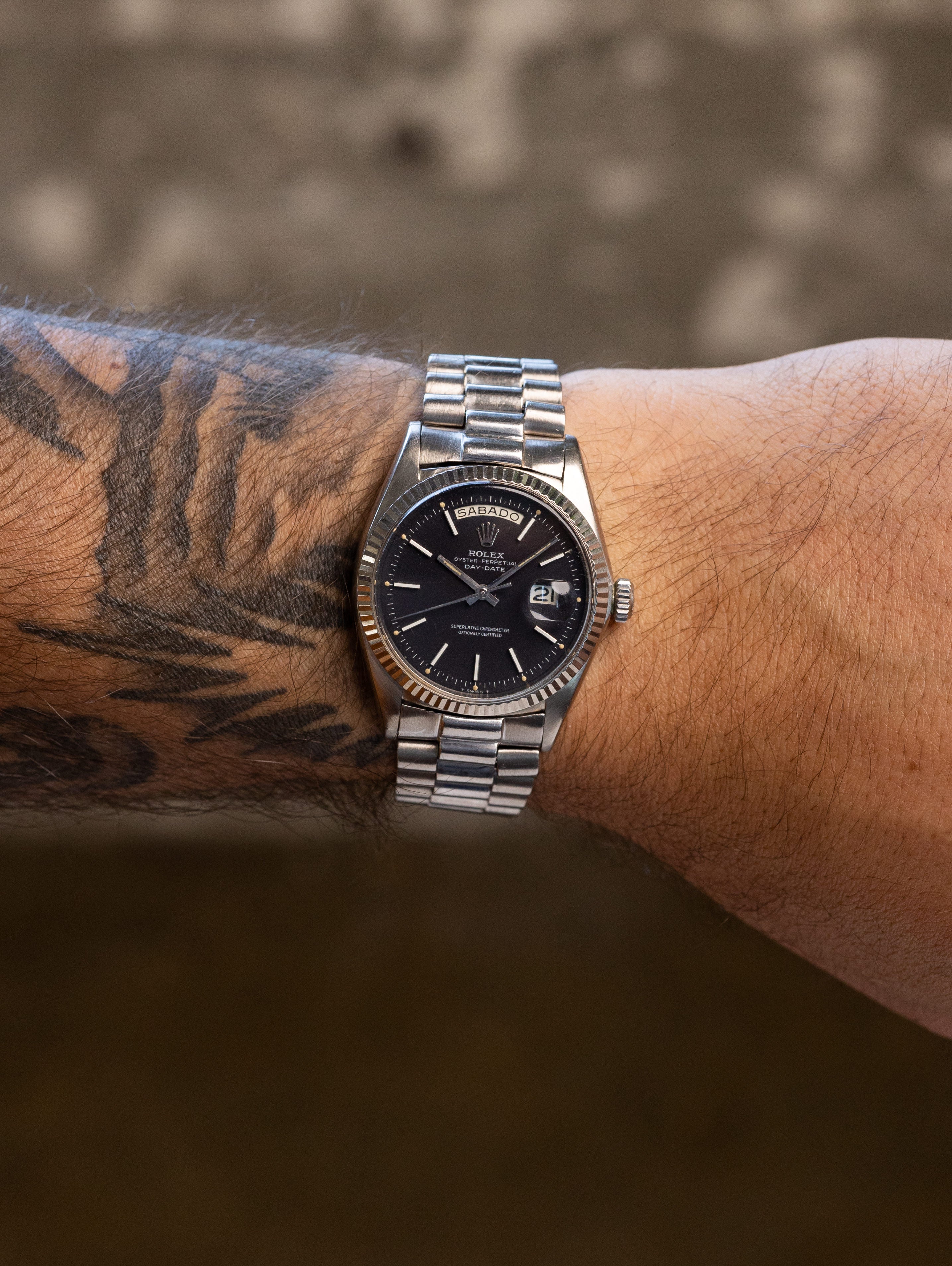 Rolex Day-Date Ref. 1803/9 - Black 'Confetti' Dial