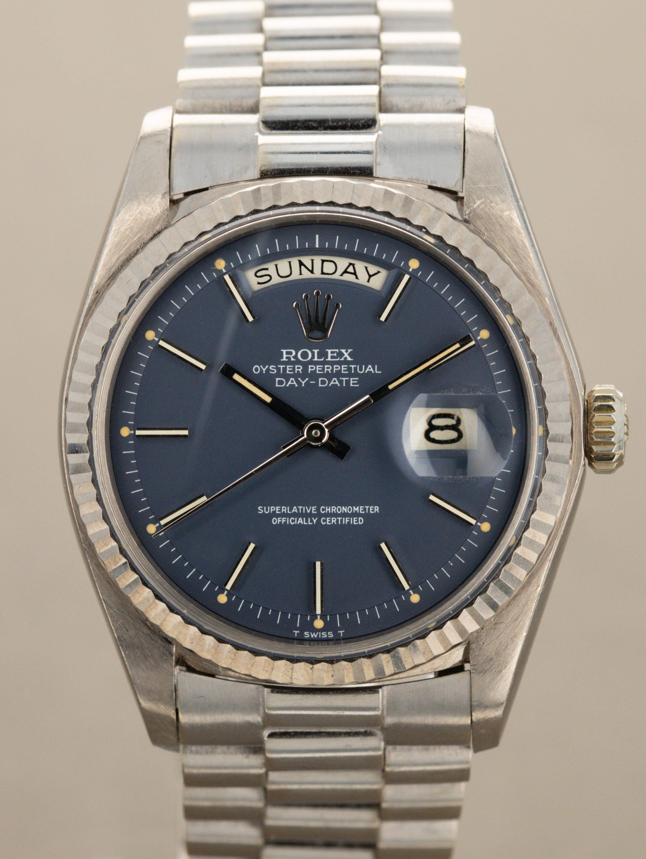 Rolex Day-Date Ref. 1803 - Satin Blue Dial Unpolished