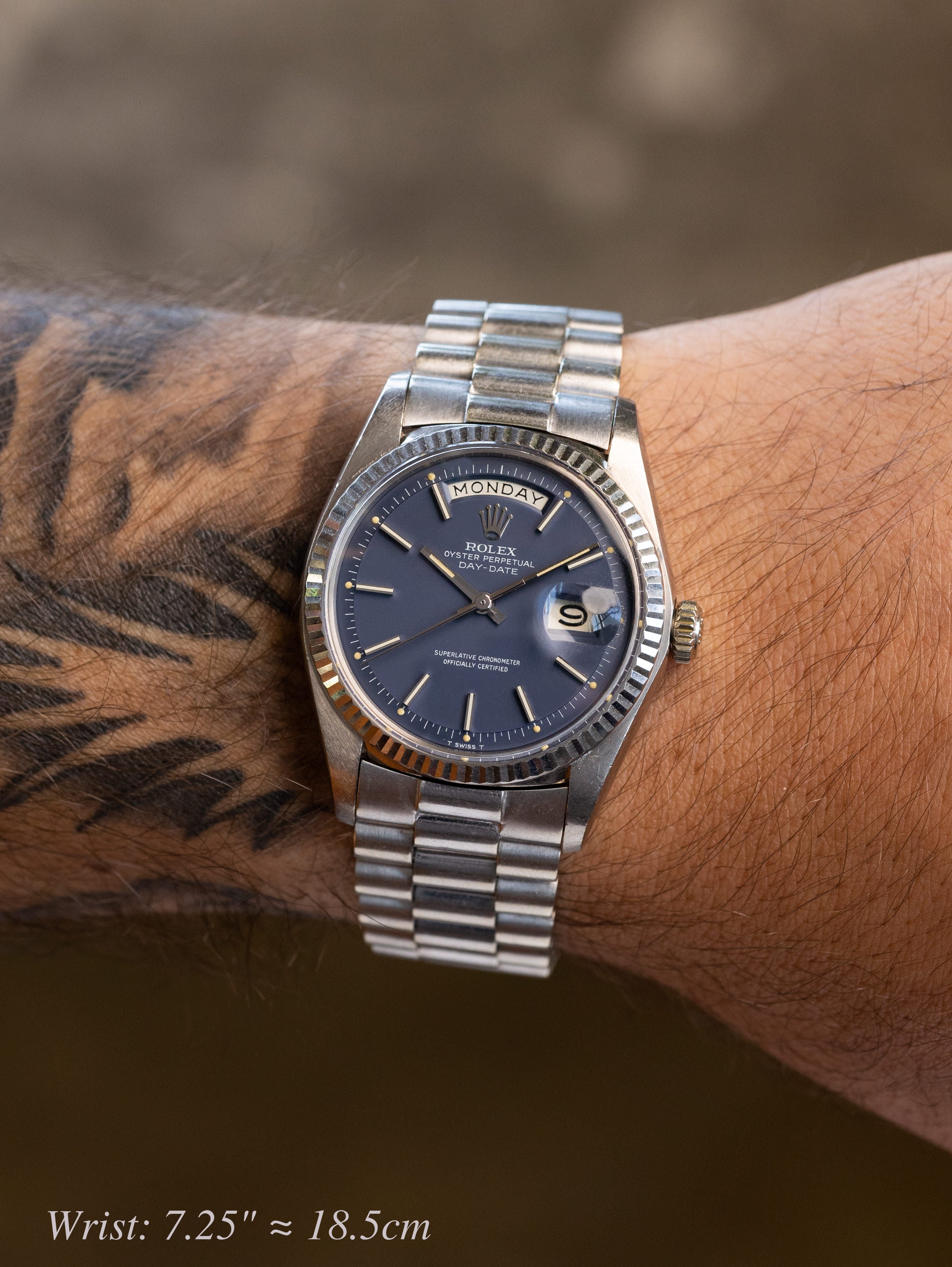 Rolex Day-Date Ref. 1803 - Satin Blue Dial Unpolished