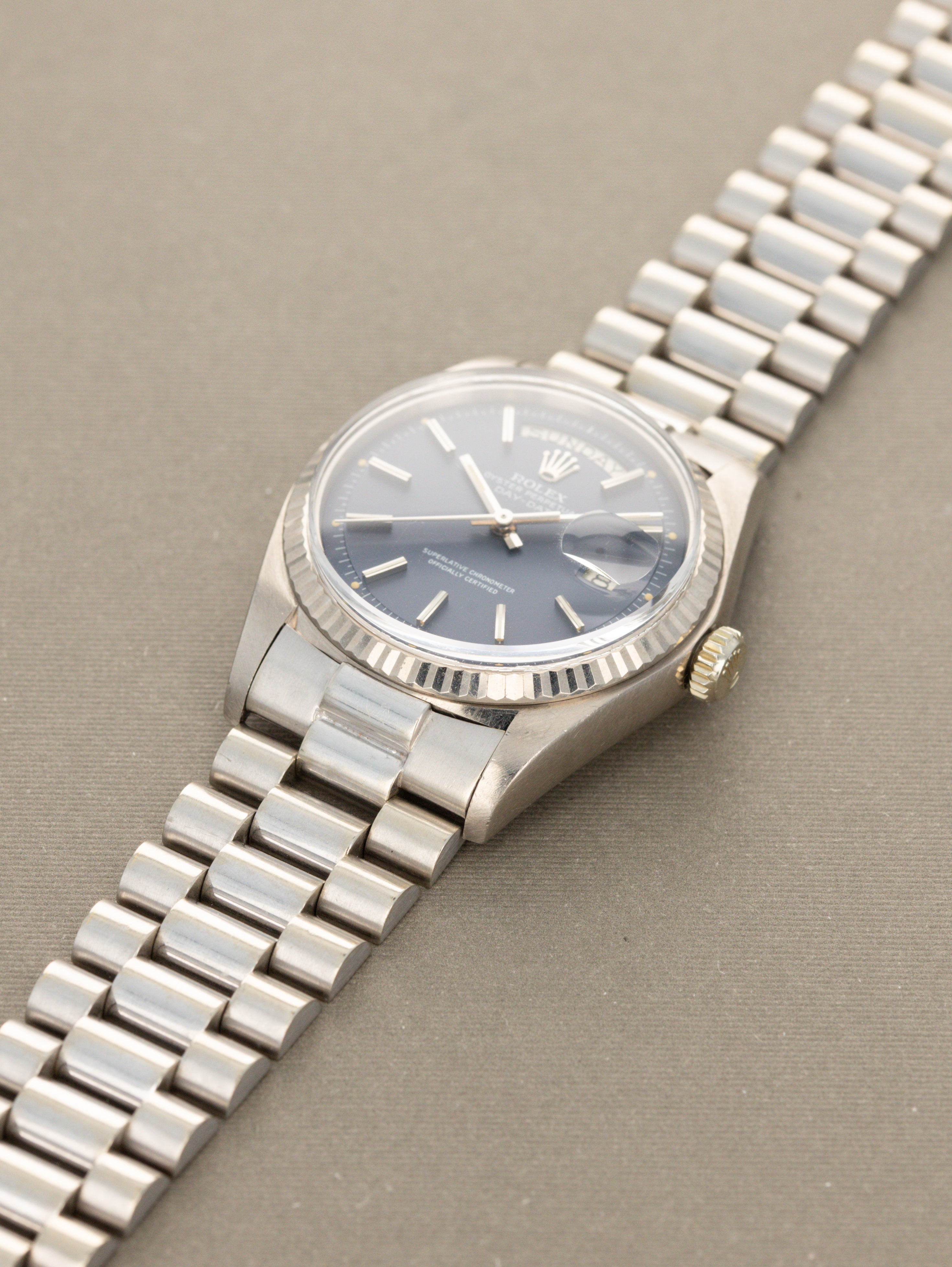 Rolex Day-Date Ref. 1803 - Satin Blue Dial Unpolished