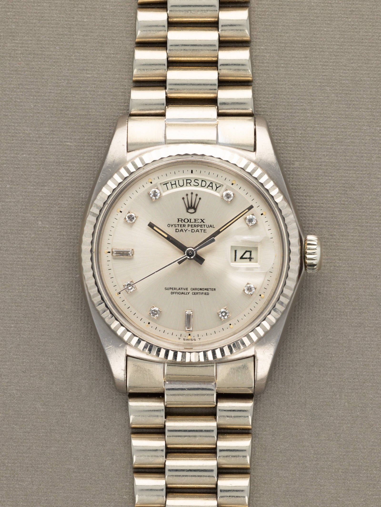 Rolex Day-Date Ref. 1803/9 - Sunburst Silver Diamond Dial