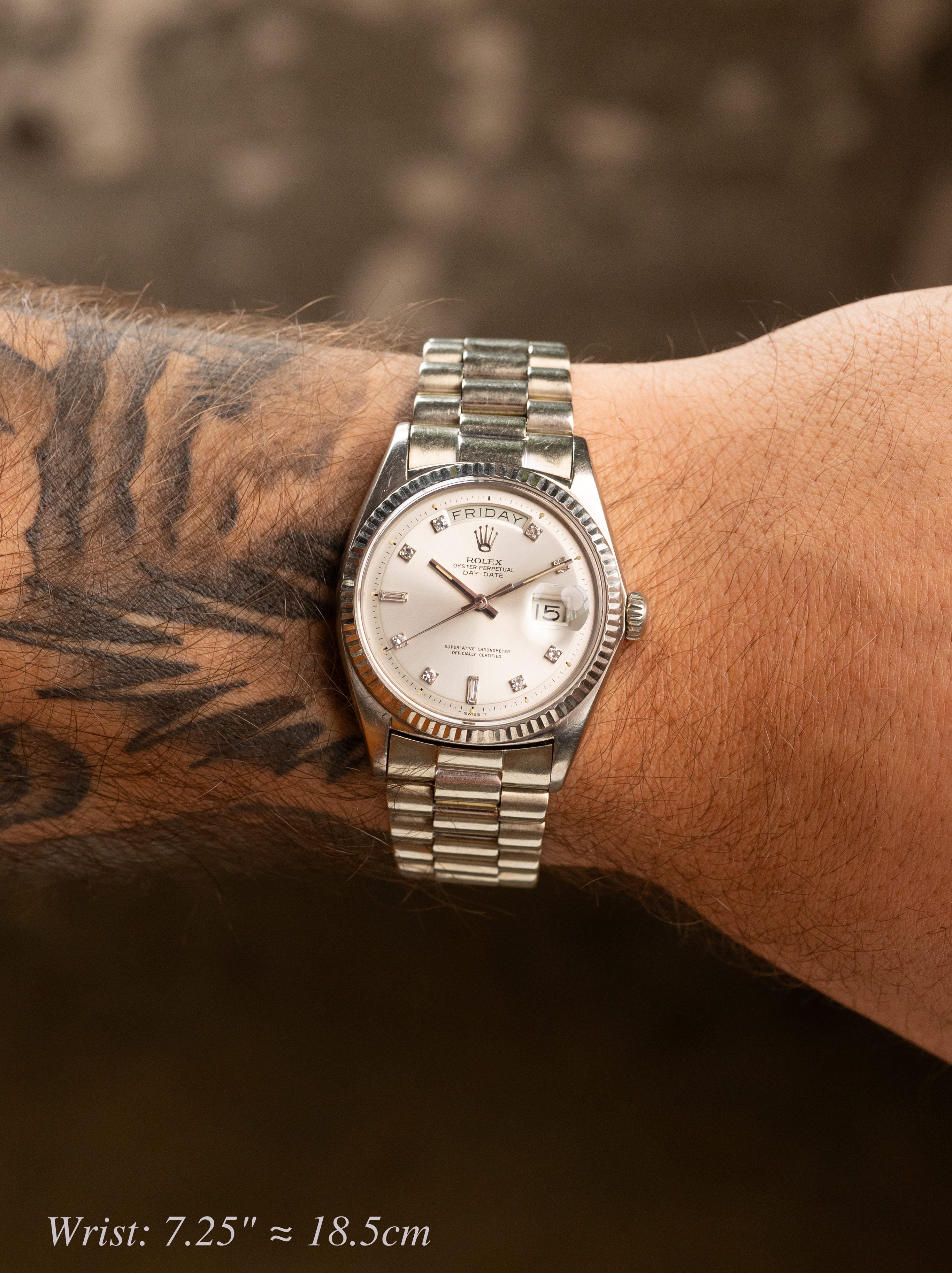 Rolex Day-Date Ref. 1803/9 - Sunburst Silver Diamond Dial
