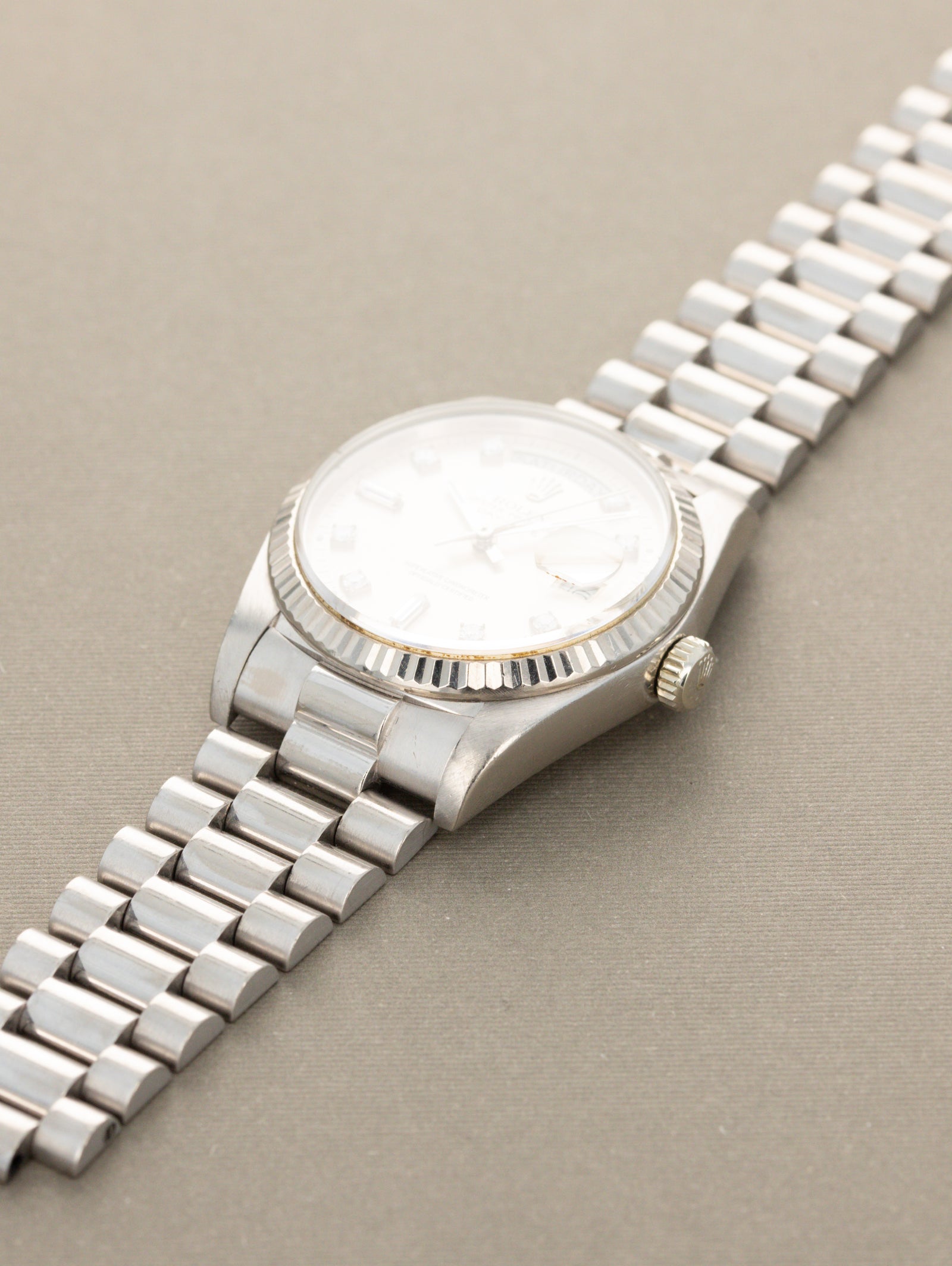 Rolex Day-Date Ref. 18039 - Silver 'Diamond' Dial