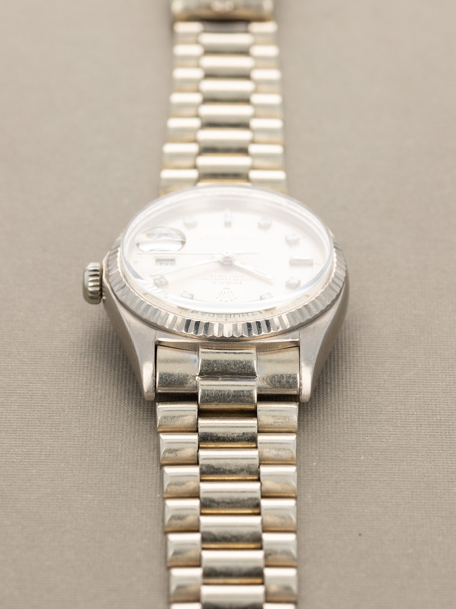 Rolex Day-Date Ref. 1803/9 - Sunburst Silver Diamond Dial