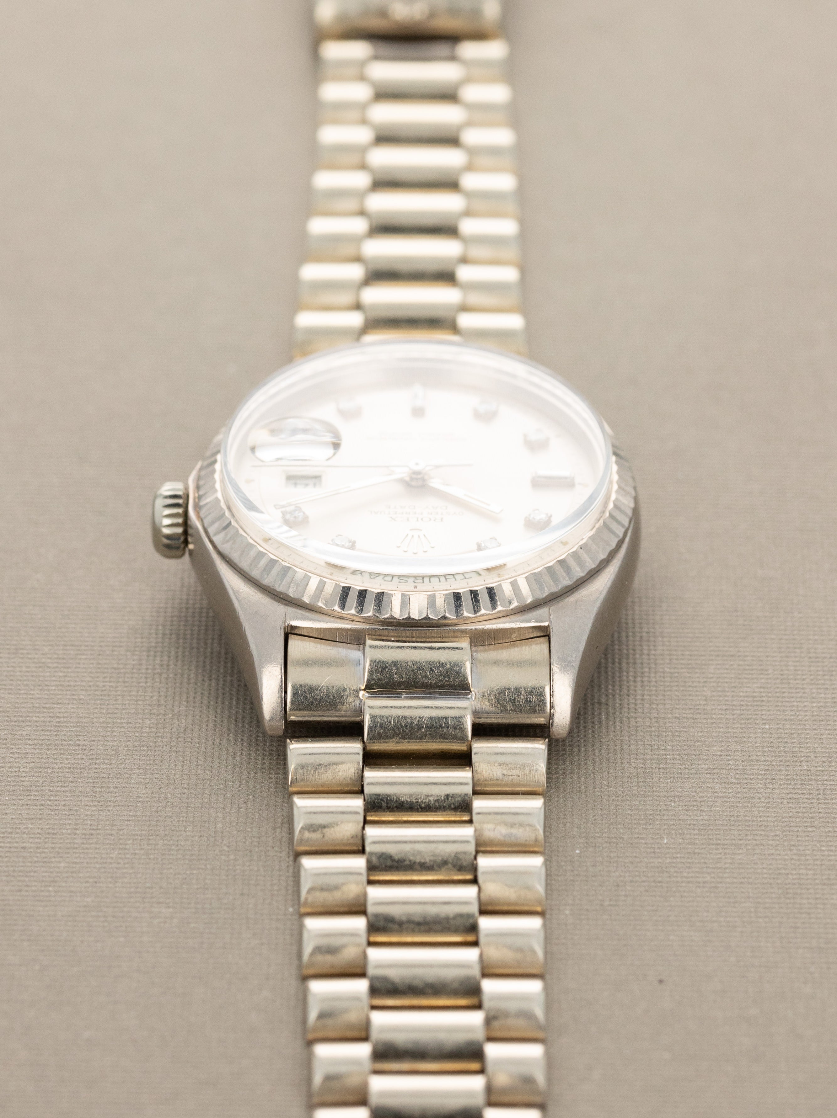 Rolex Day-Date Ref. 1803/9 - Sunburst Silver Diamond Dial