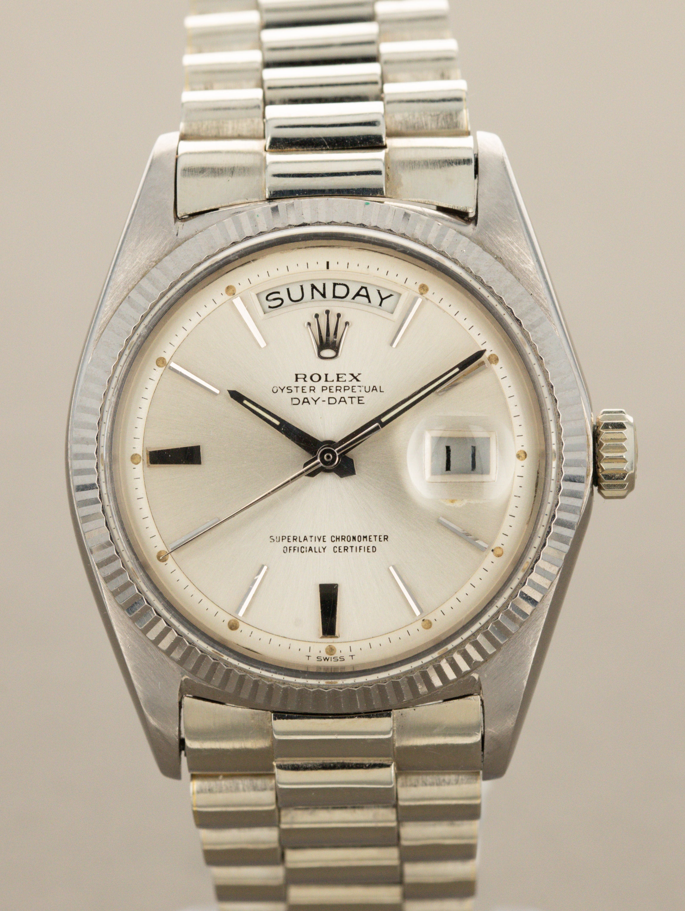 Rolex Day-Date Ref. 1803/9 - Sunburst Silver 'Doorstop' Dial
