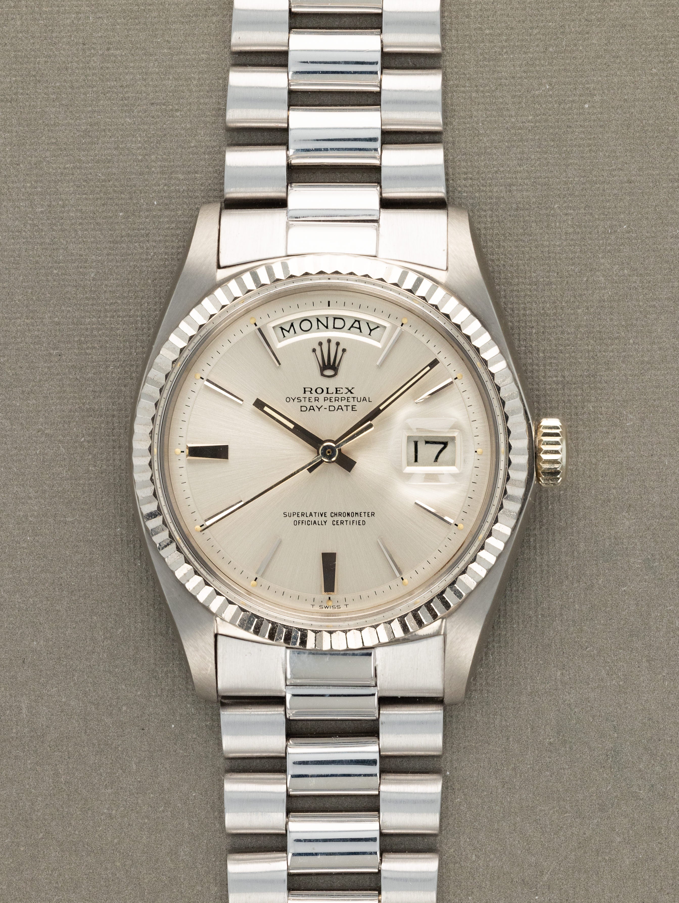 Rolex Day-Date Ref. 1803/9 - Sunburst Silver 'Doorstop' Dial w/ 'Big Logo' Bracelet